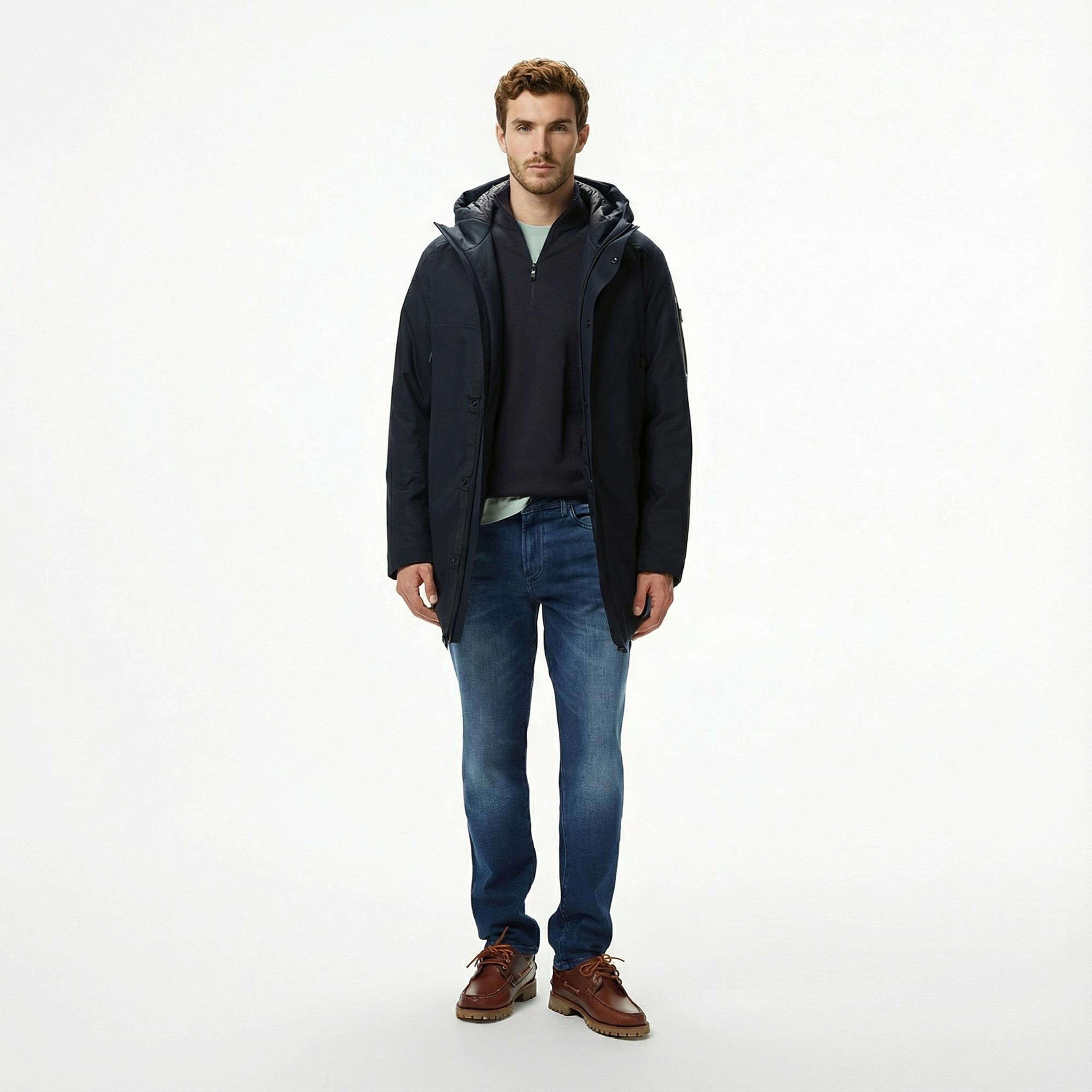 Boss Hexatech Erkek Lacivert Parka