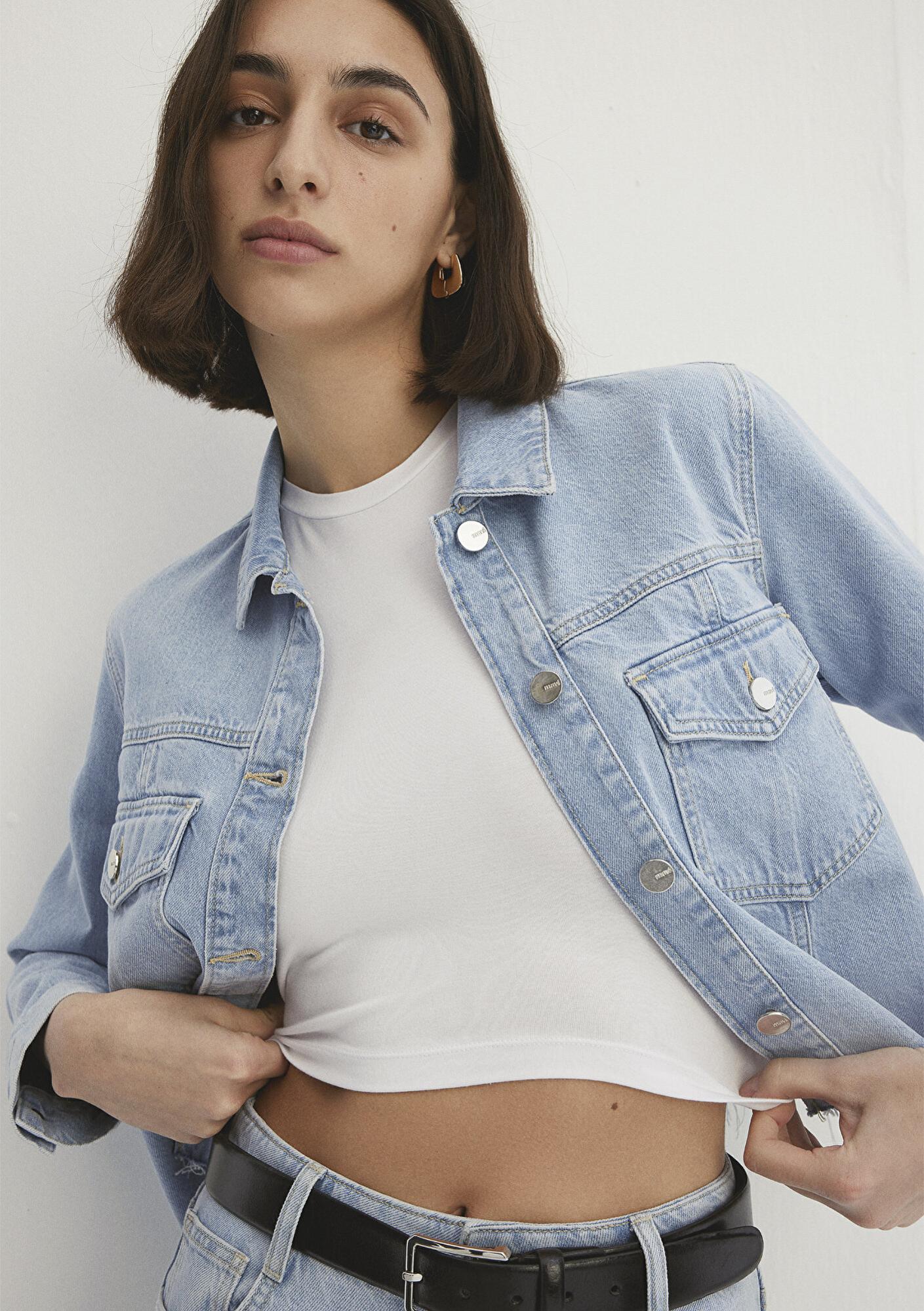 Mavi Thalia Mavi Premium Buz Mavi Jean Ceket 1110289-86792