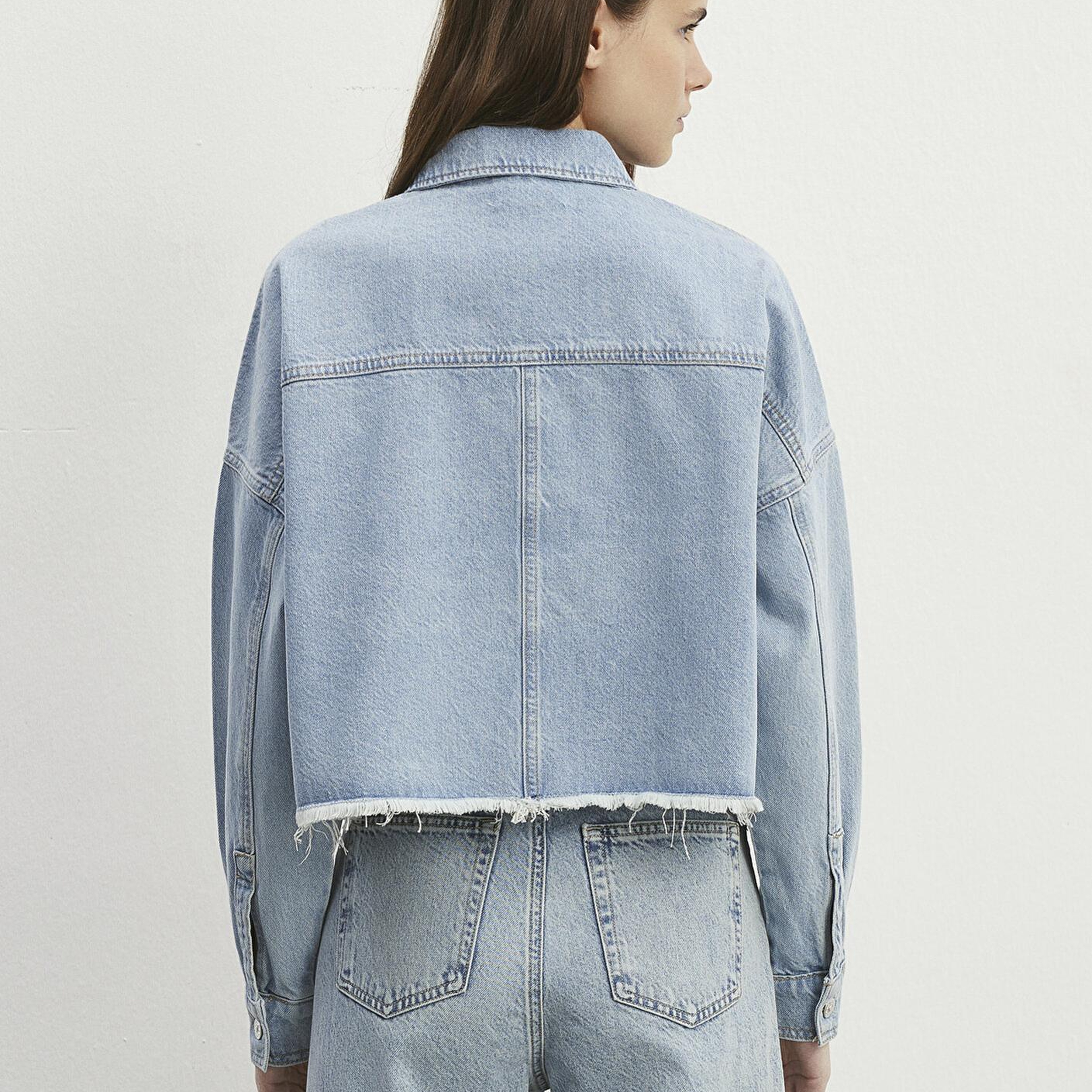 Mavi Vivi 90lar Açık Mavi Jean Gömlek Crop / Kısa Kesim 1210244-86442