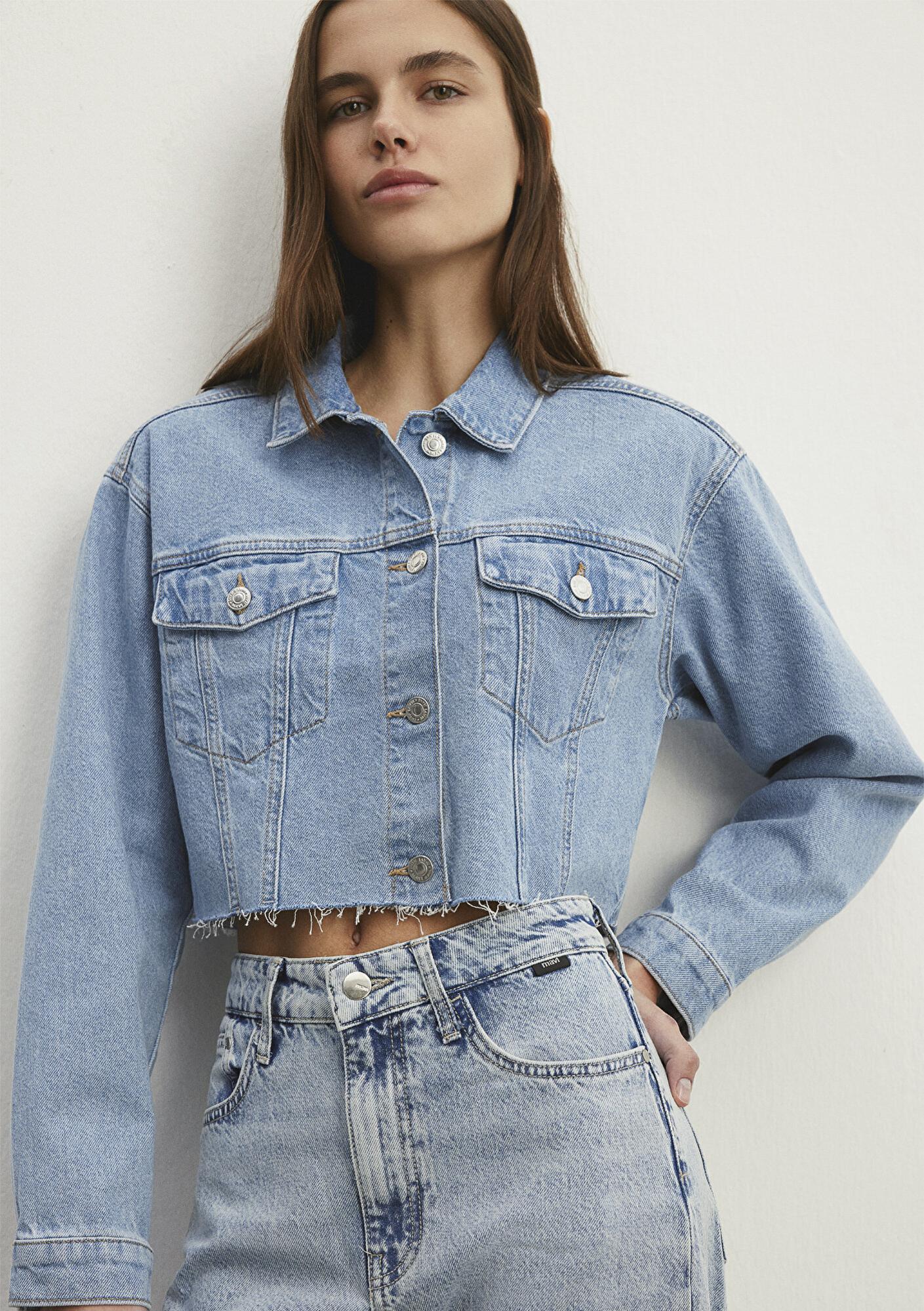 Mavi Brenda 90lar İndigo Mavisi Jean Ceket 1110118-86443