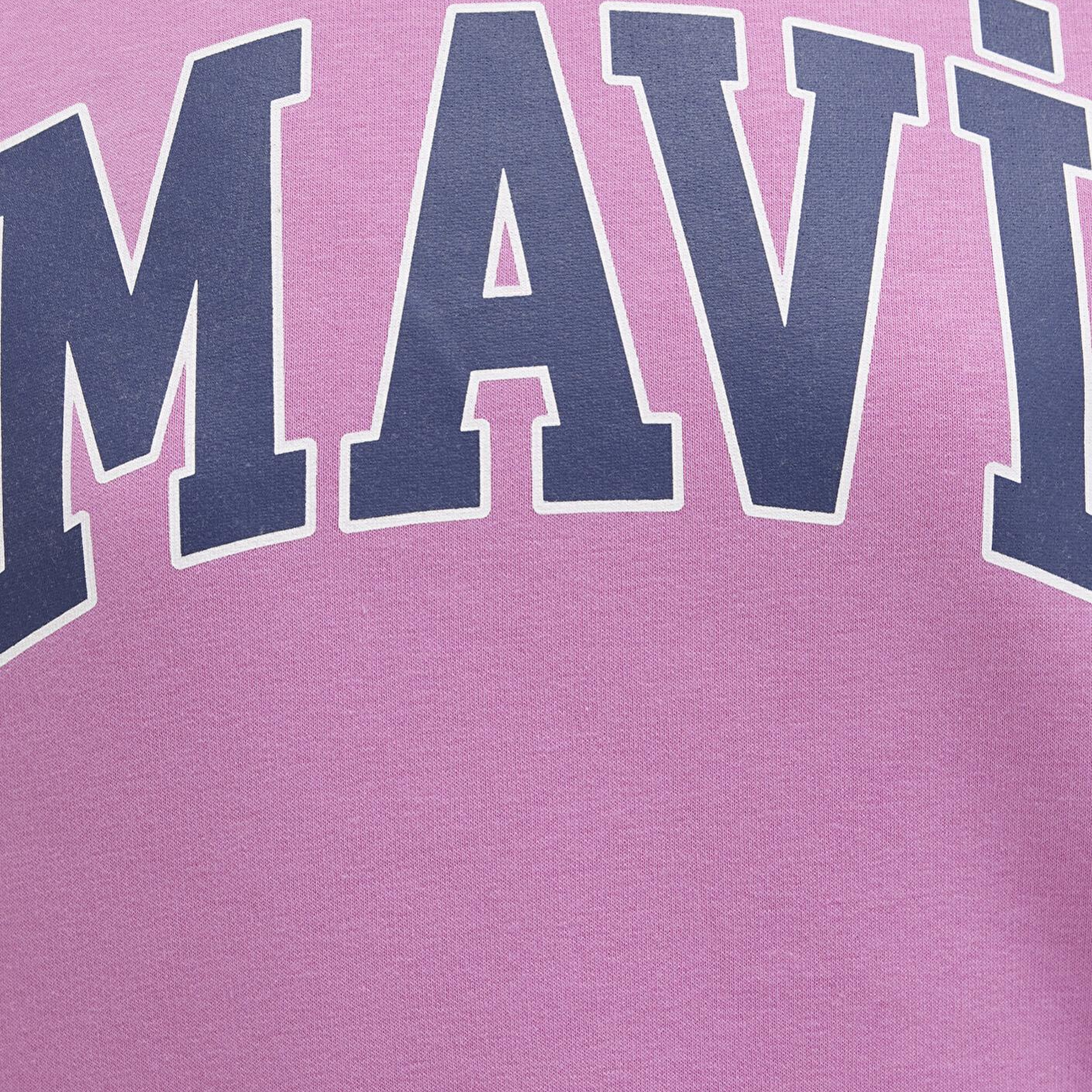 Mavi Mavi Logo Baskılı Kapüşonlu Pembe Sweatshirt 1600361-71038