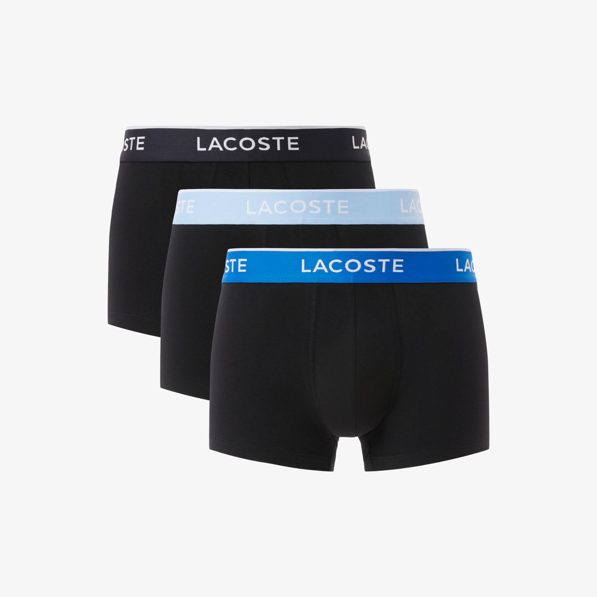 Lacoste Erkek 3'lü Siyah Boxer