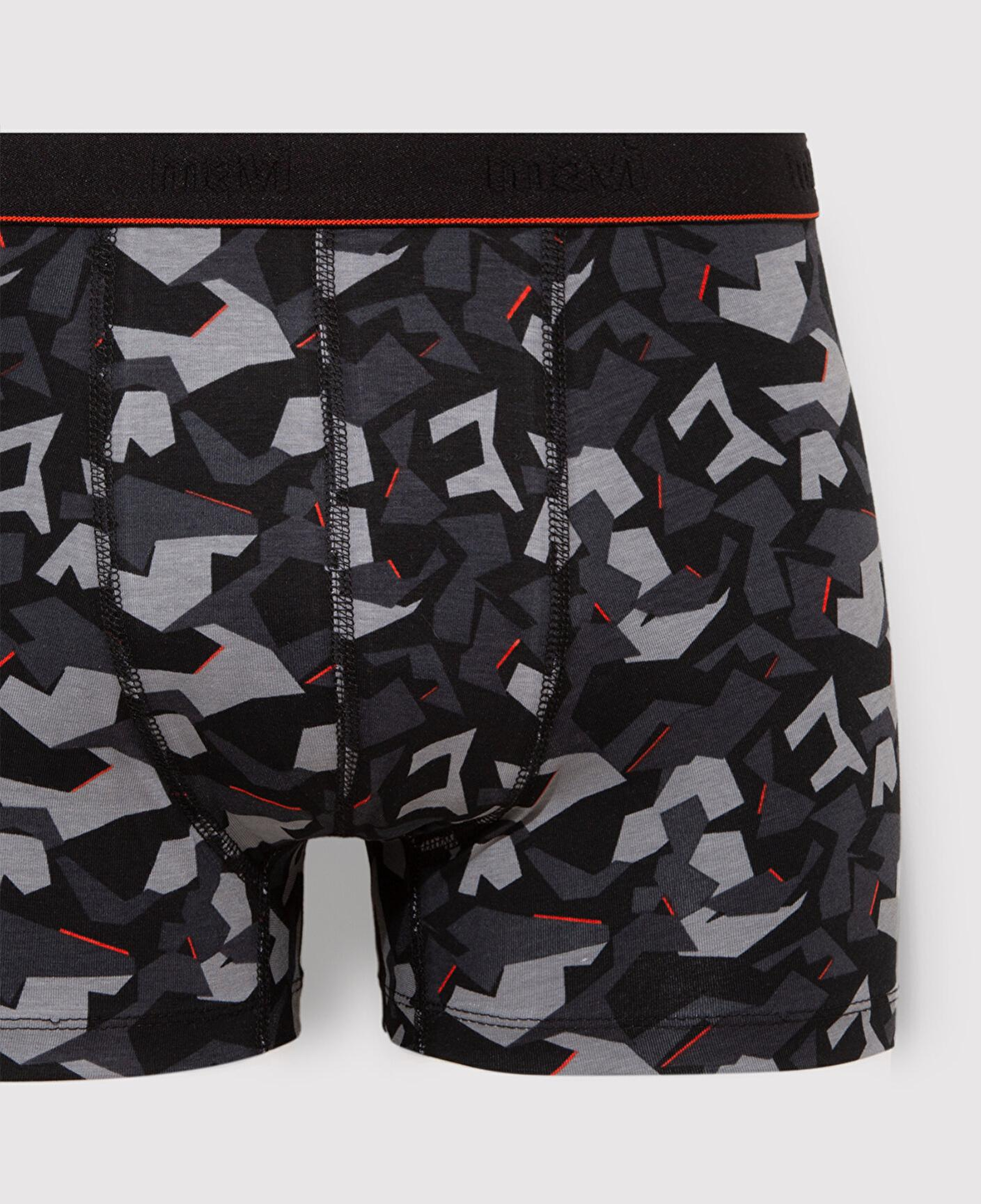 Mavi Kamuflaj Baskılı Siyah Boxer 0911375-900