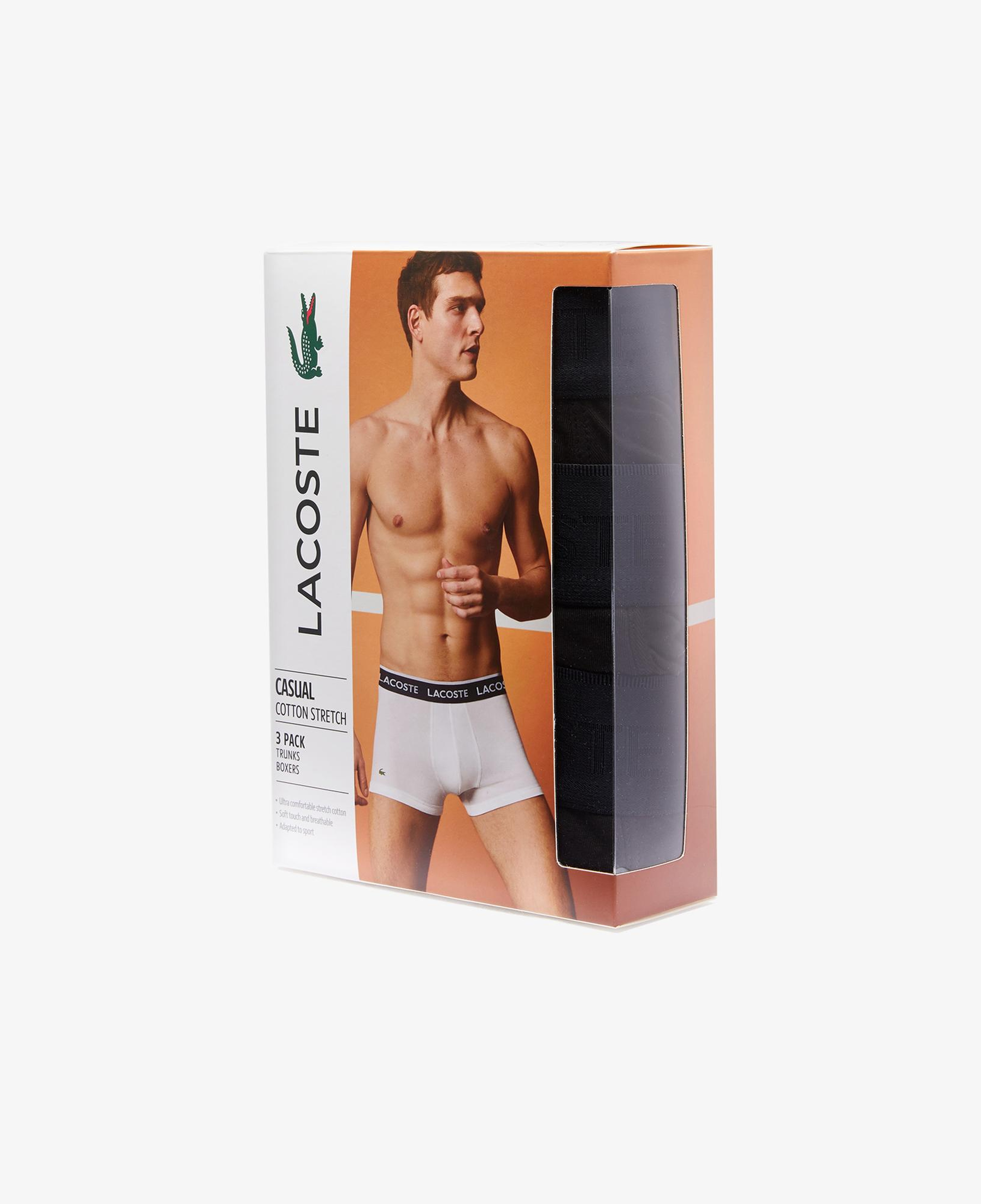 Lacoste Erkek 3'lü Siyah Boxer
