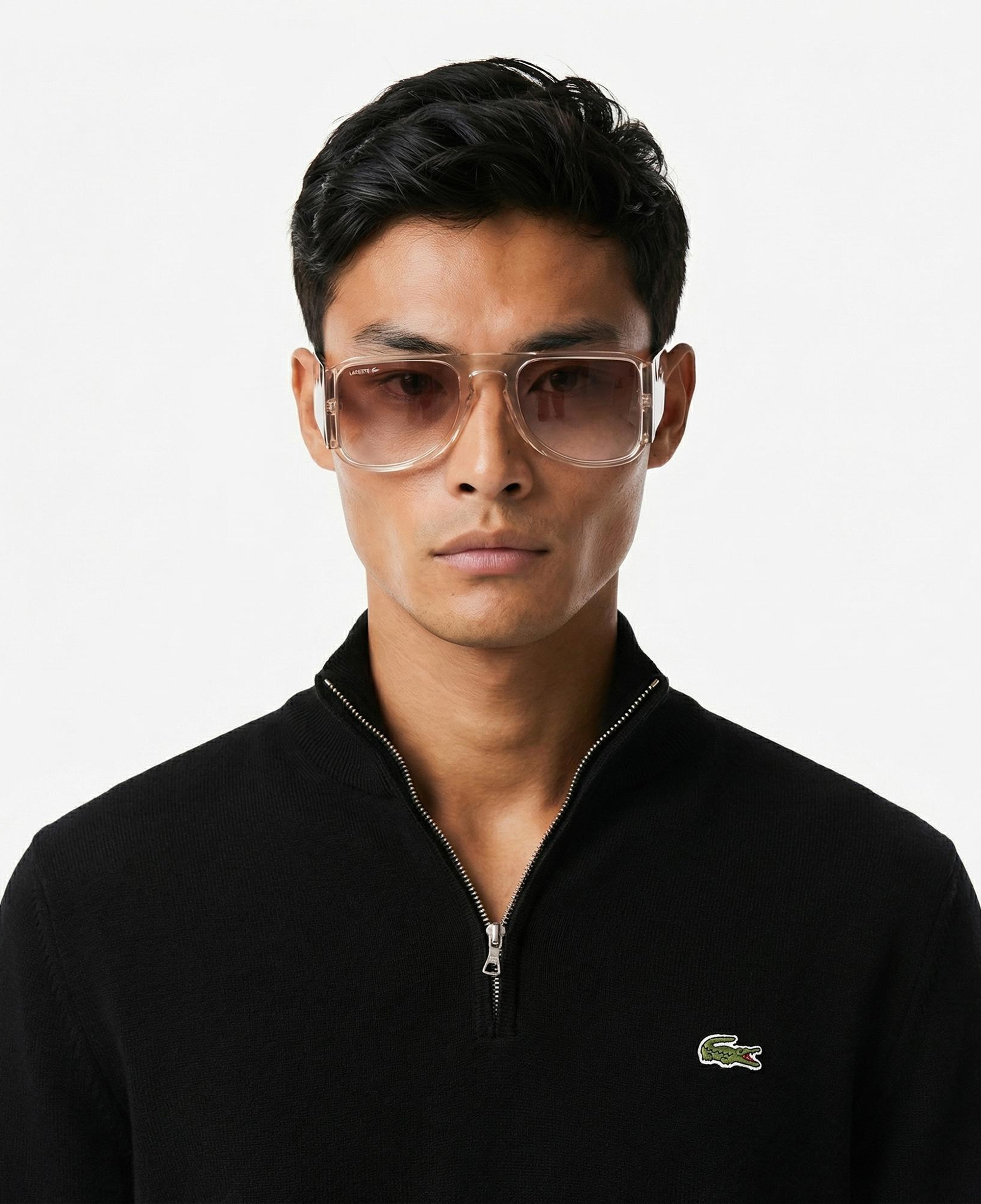 Lacoste Erkek Regular Fit Yarım Fermuarlı Lacivert Kazak