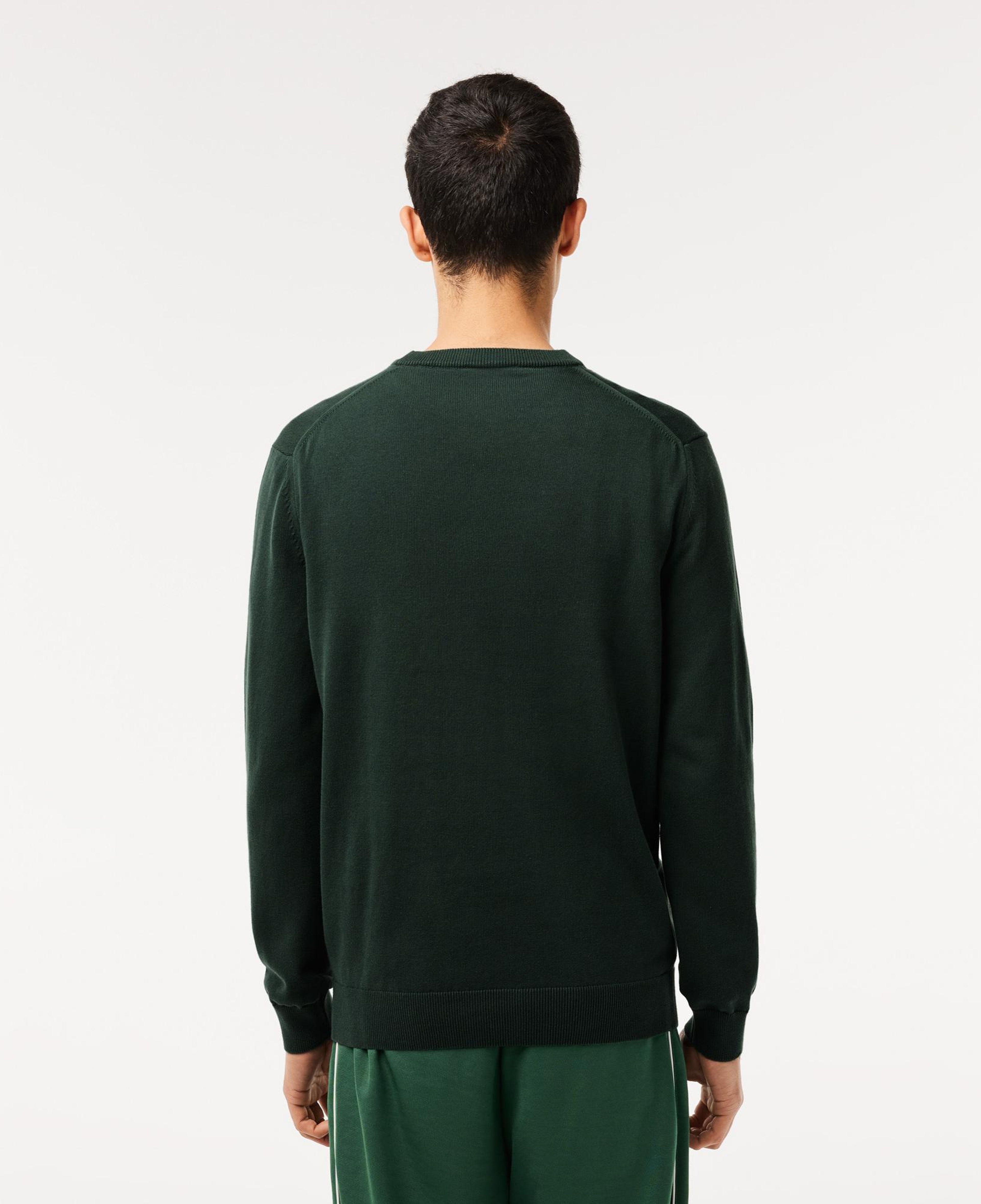 Lacoste Erkek Regular Fit Bisiklet Yaka Koyu Yeşil Kazak