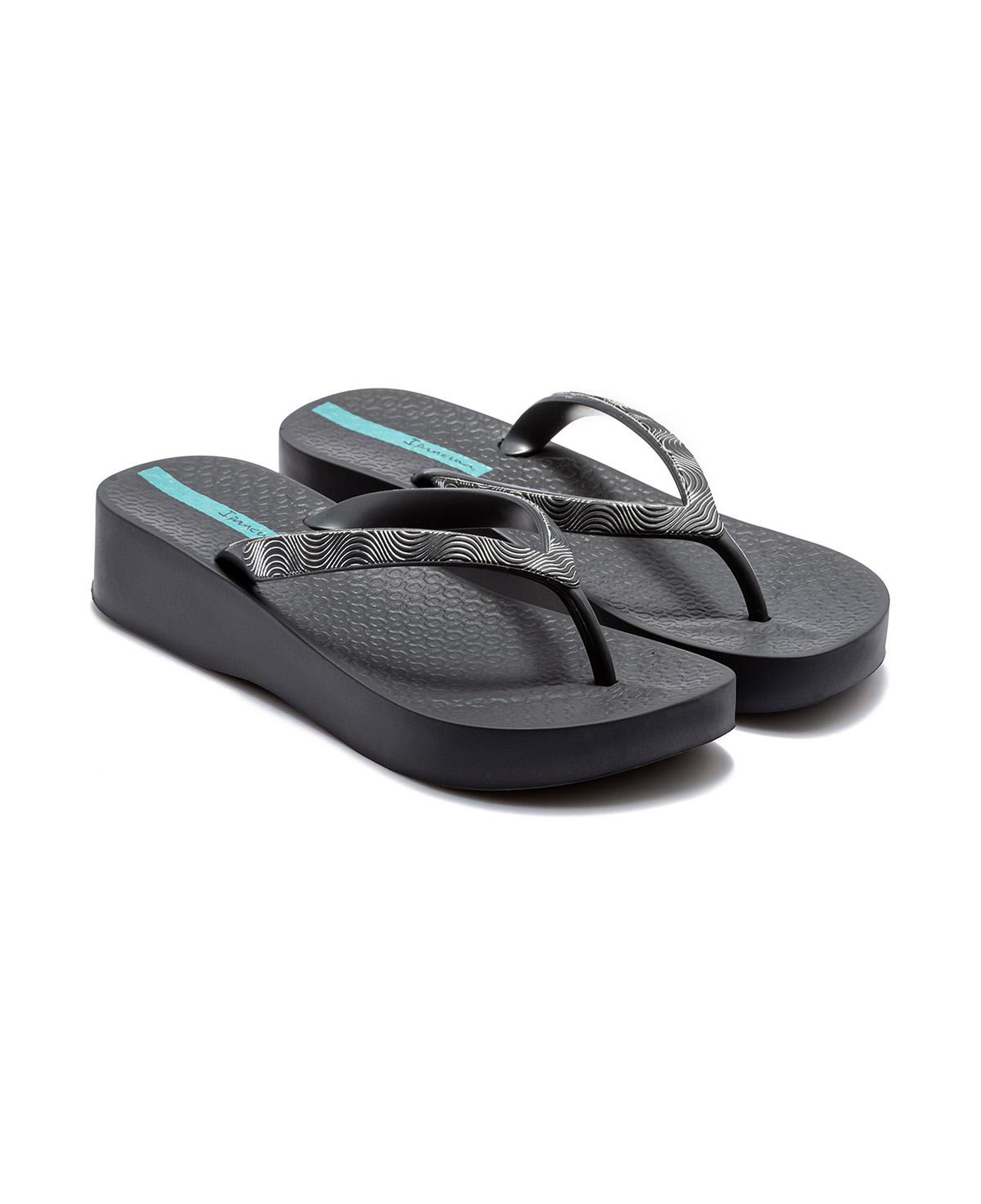 Mesh X Kadın Parmak Arası Terlik Siyah-Gri 35/40