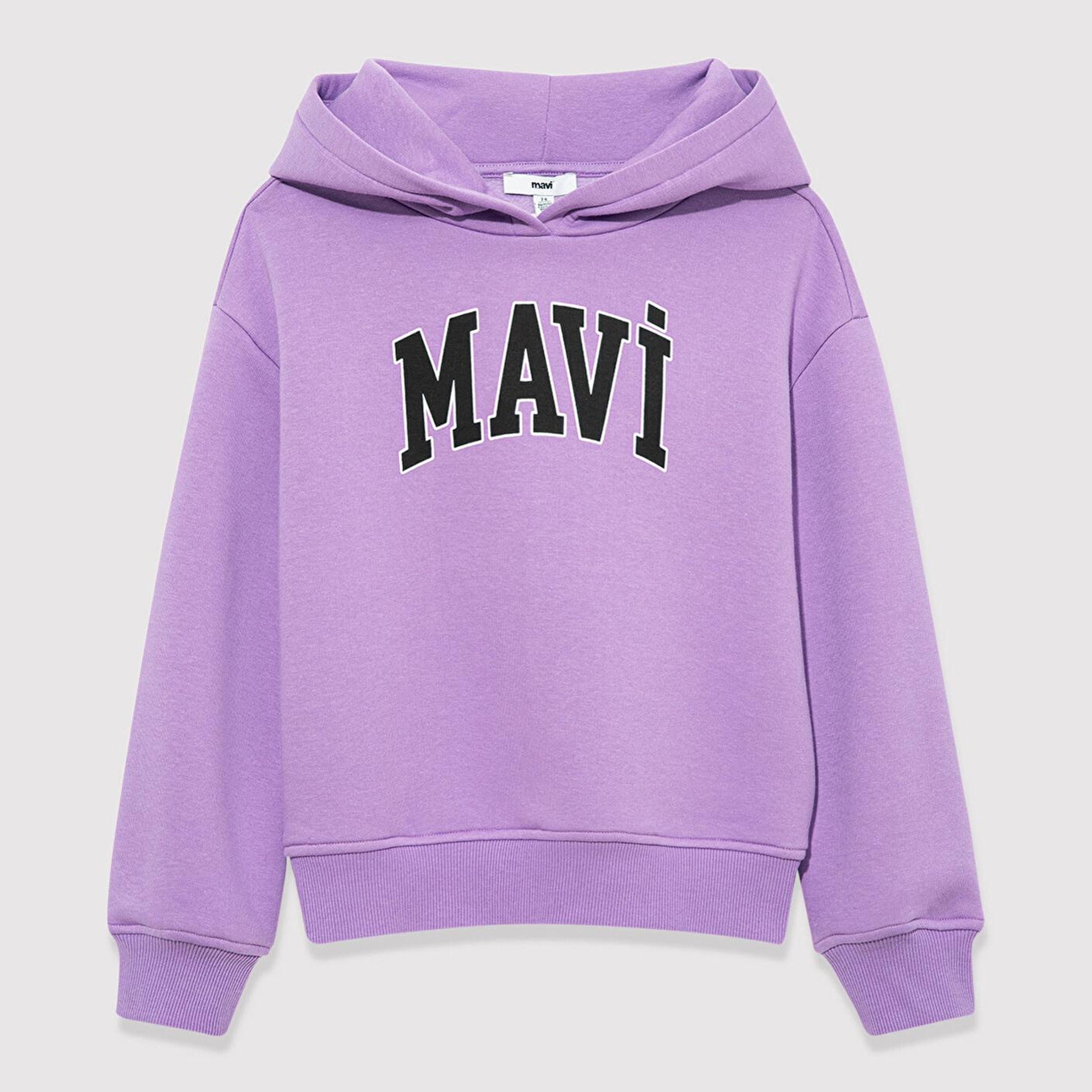 Mavi Mavi Logo Baskılı Kapüşonlu Mor Sweatshirt 7610035-70586