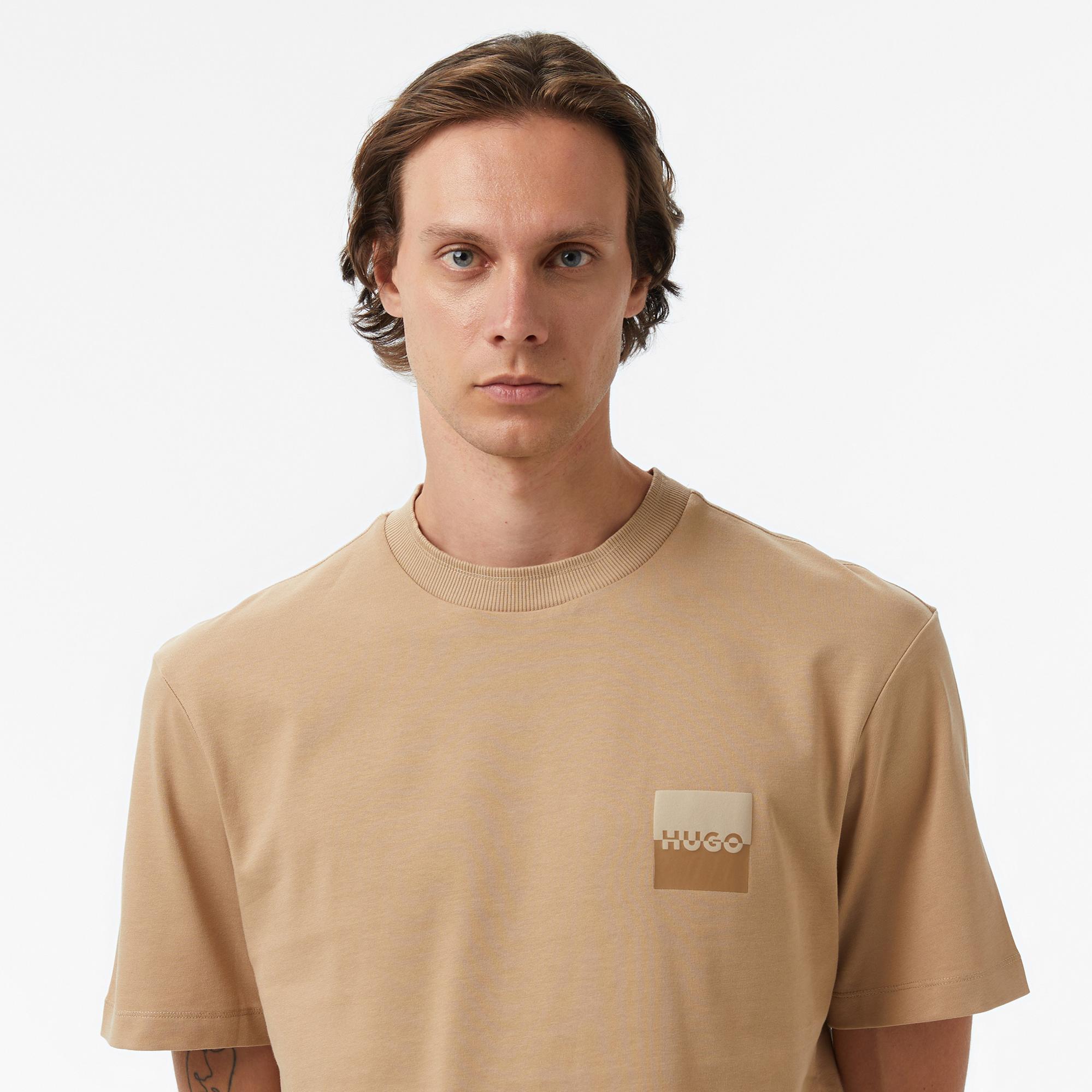 Hugo Dusplito Erkek Bej T-Shirt