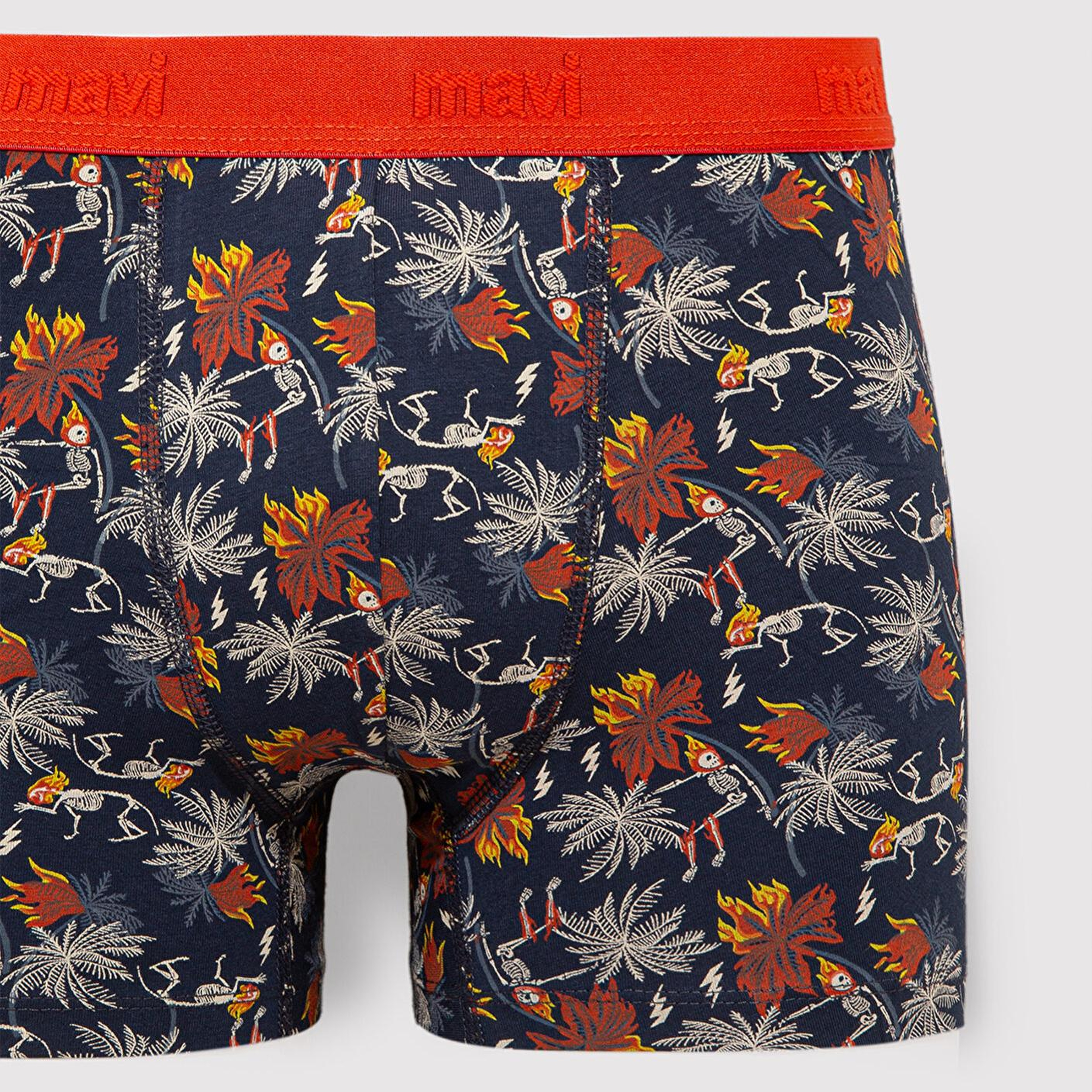 Mavi Baskılı Turuncu Boxer 092655-85585