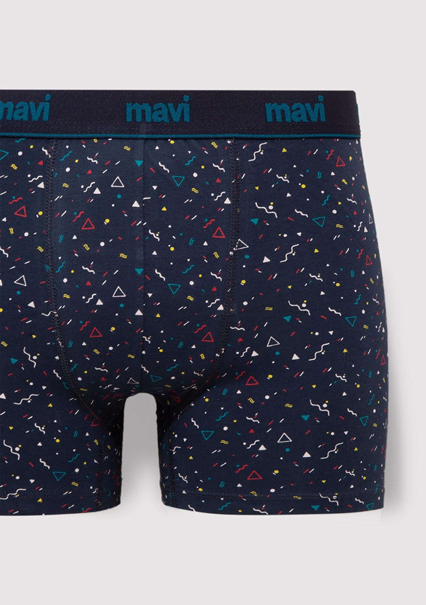 Mavi Baskılı Lacivert Boxer 092458-32184