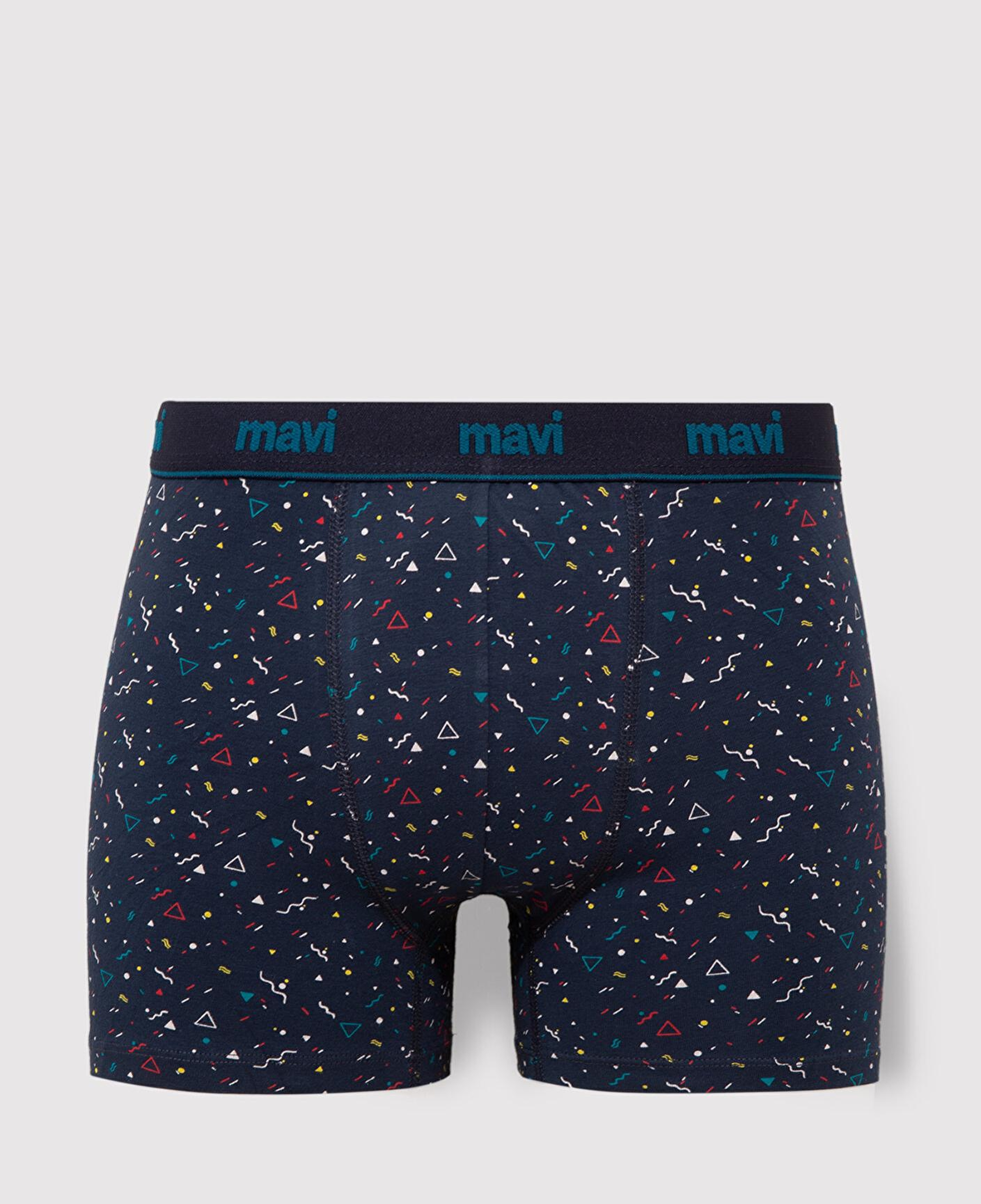 Mavi Baskılı Lacivert Boxer 092458-32184