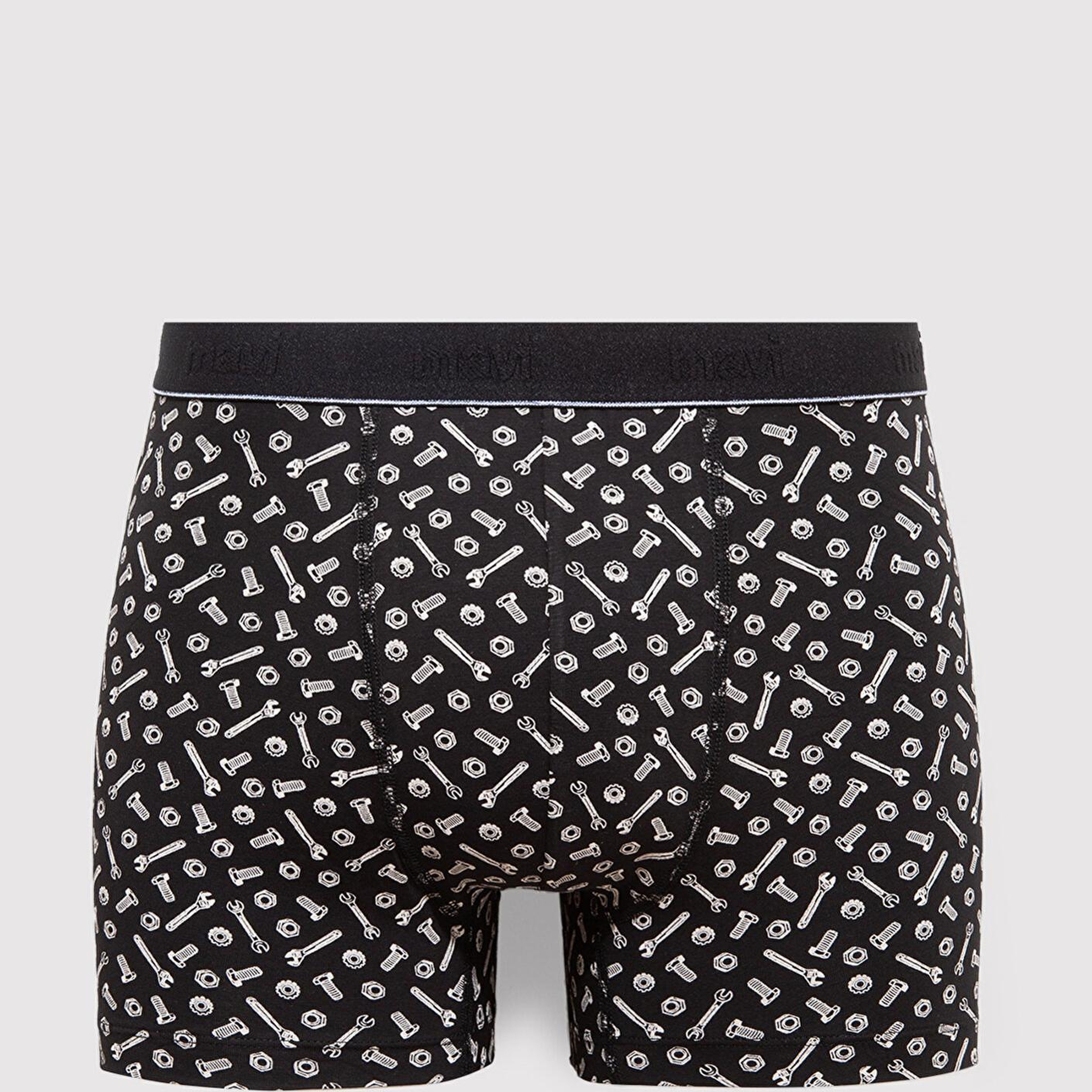 Mavi Baskılı Siyah Boxer 0910444-85857