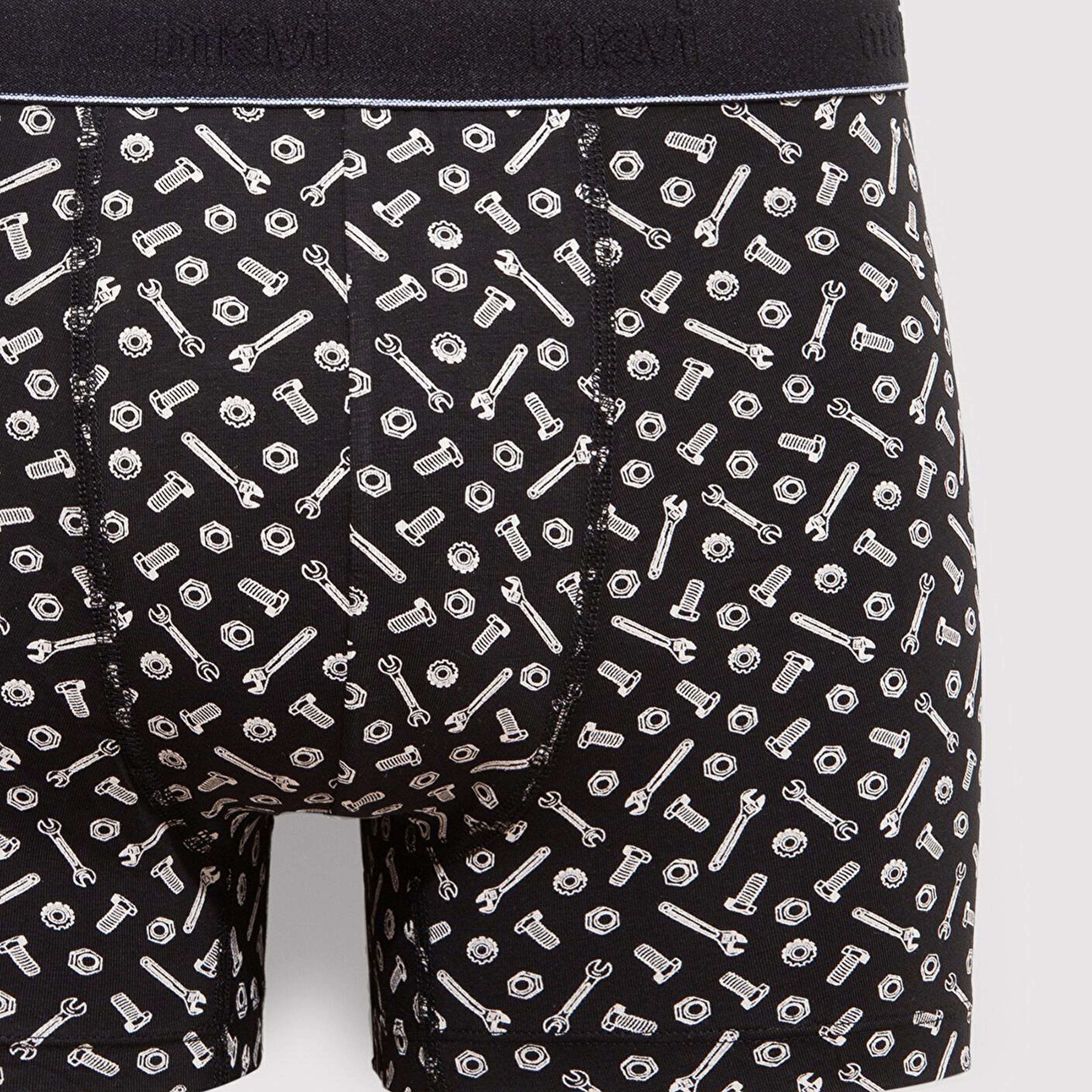 Mavi Baskılı Siyah Boxer 0910444-85857