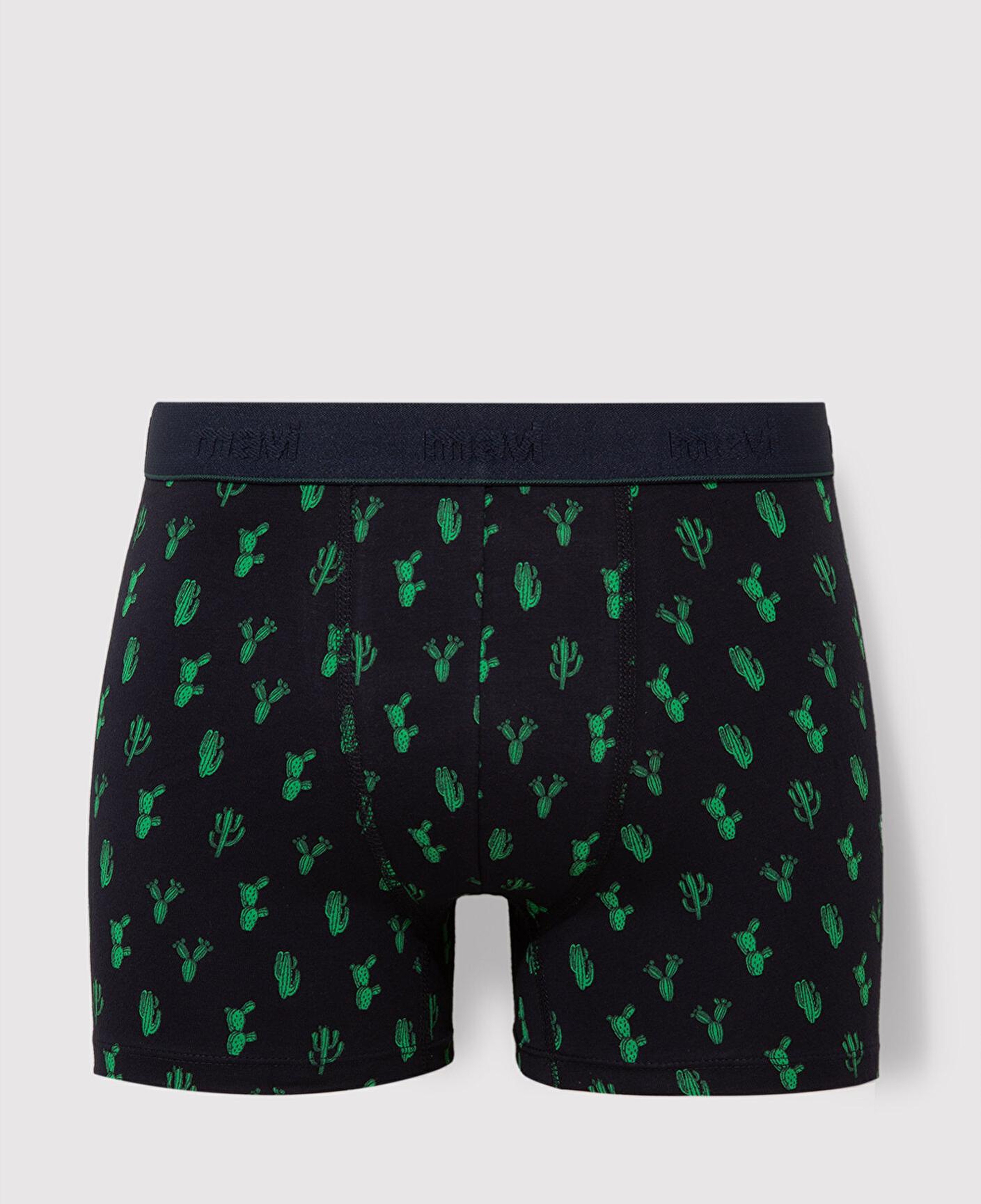 Mavi Kaktüs Baskılı Lacivert Boxer 0910045-32184