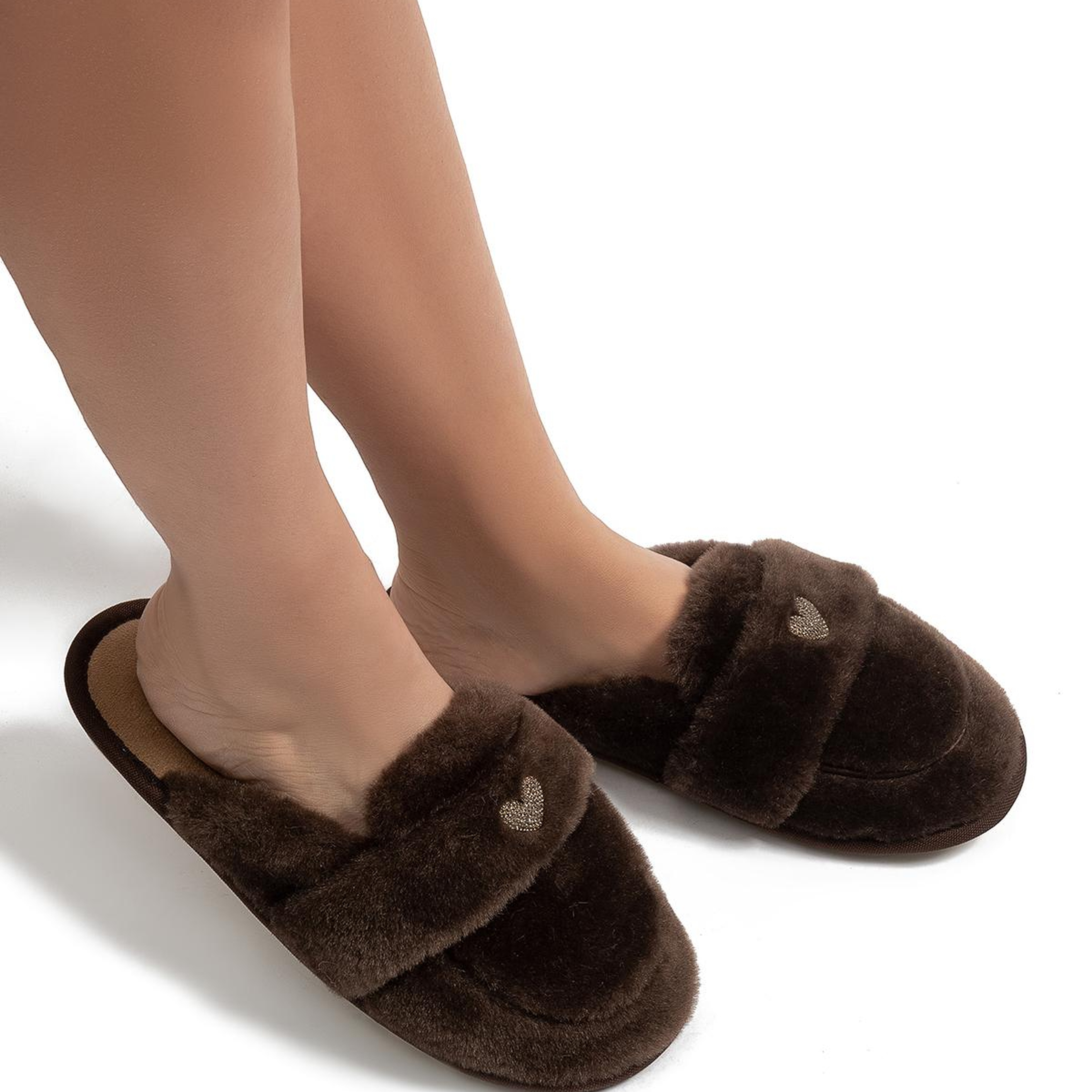 Mammy Peluş Kadın Ev Terliği Kahverengi 37/41