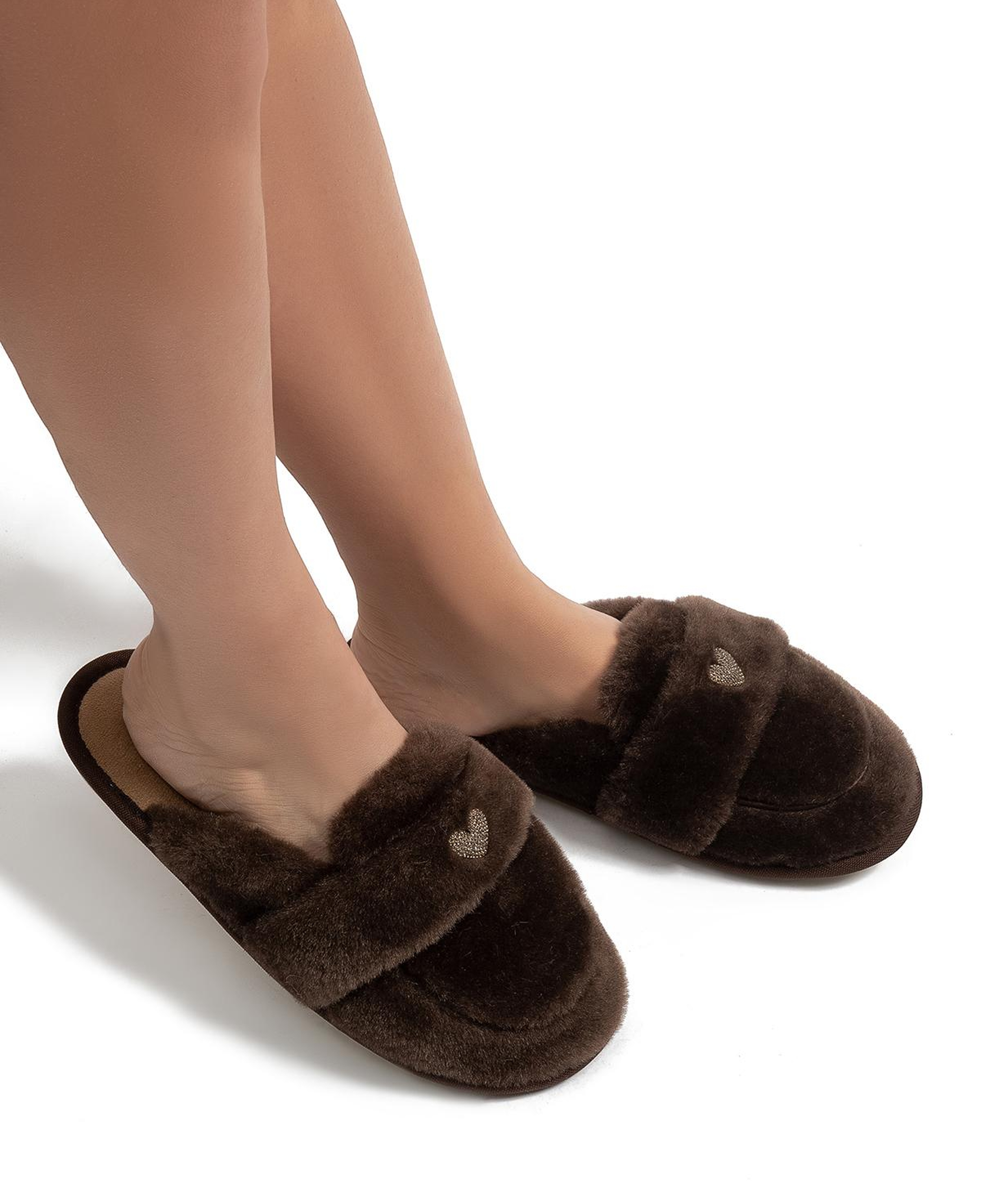 Mammy Peluş Kadın Ev Terliği Kahverengi 37/41