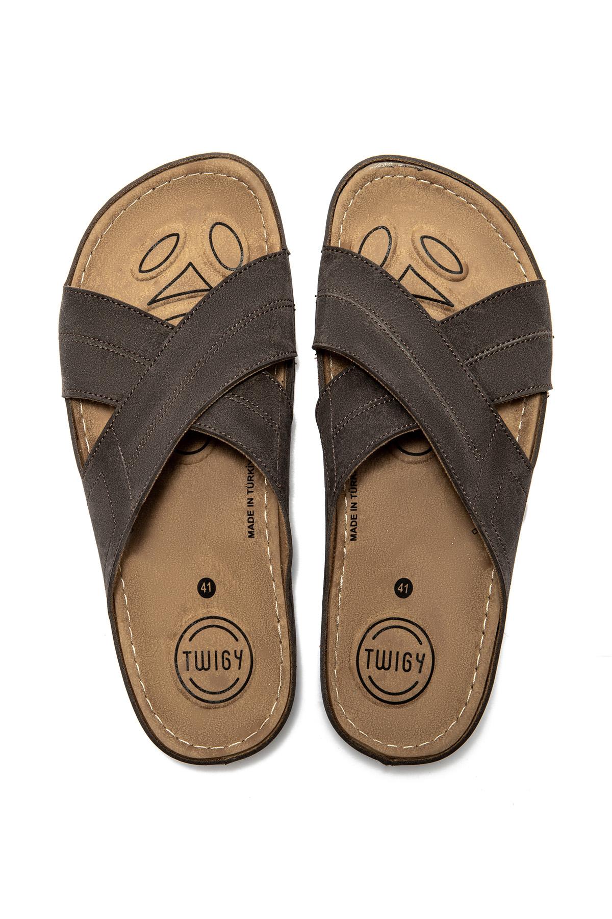 Silva Erkek Terlik Kahverengi 41/45