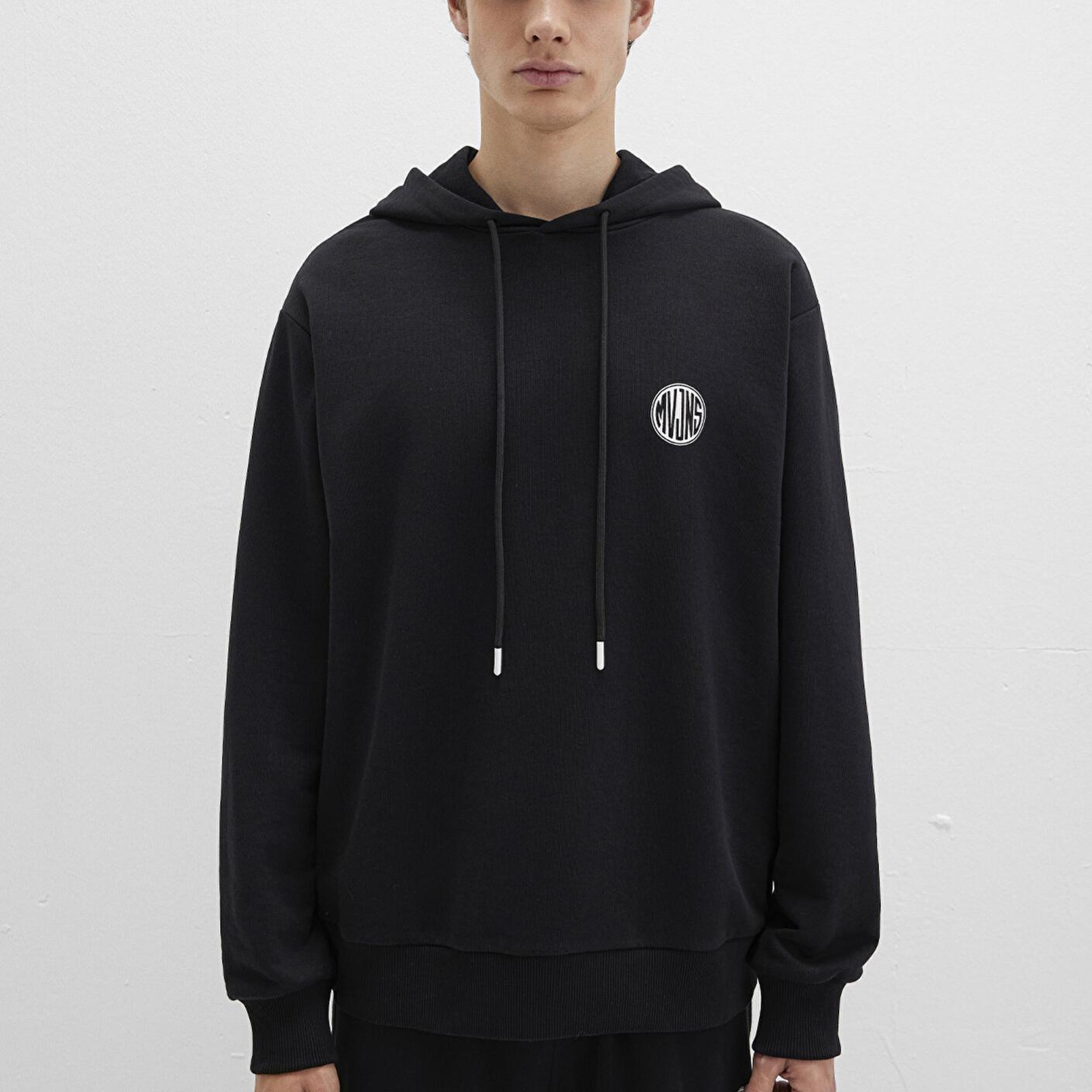 Mavi MVJNS Logo Baskılı Kapüşonlu Siyah Sweatshirt 0611786-900