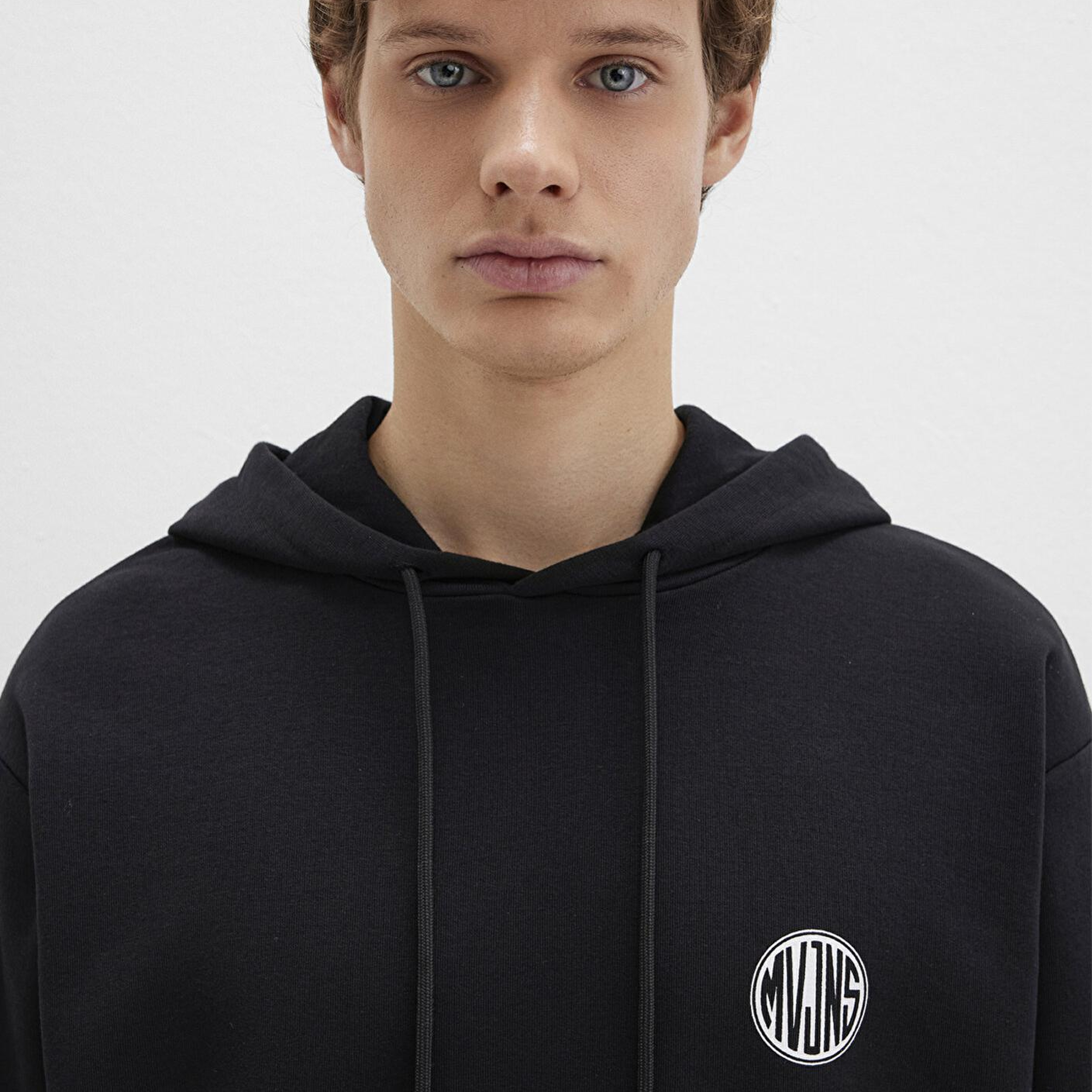 Mavi MVJNS Logo Baskılı Kapüşonlu Siyah Sweatshirt 0611786-900