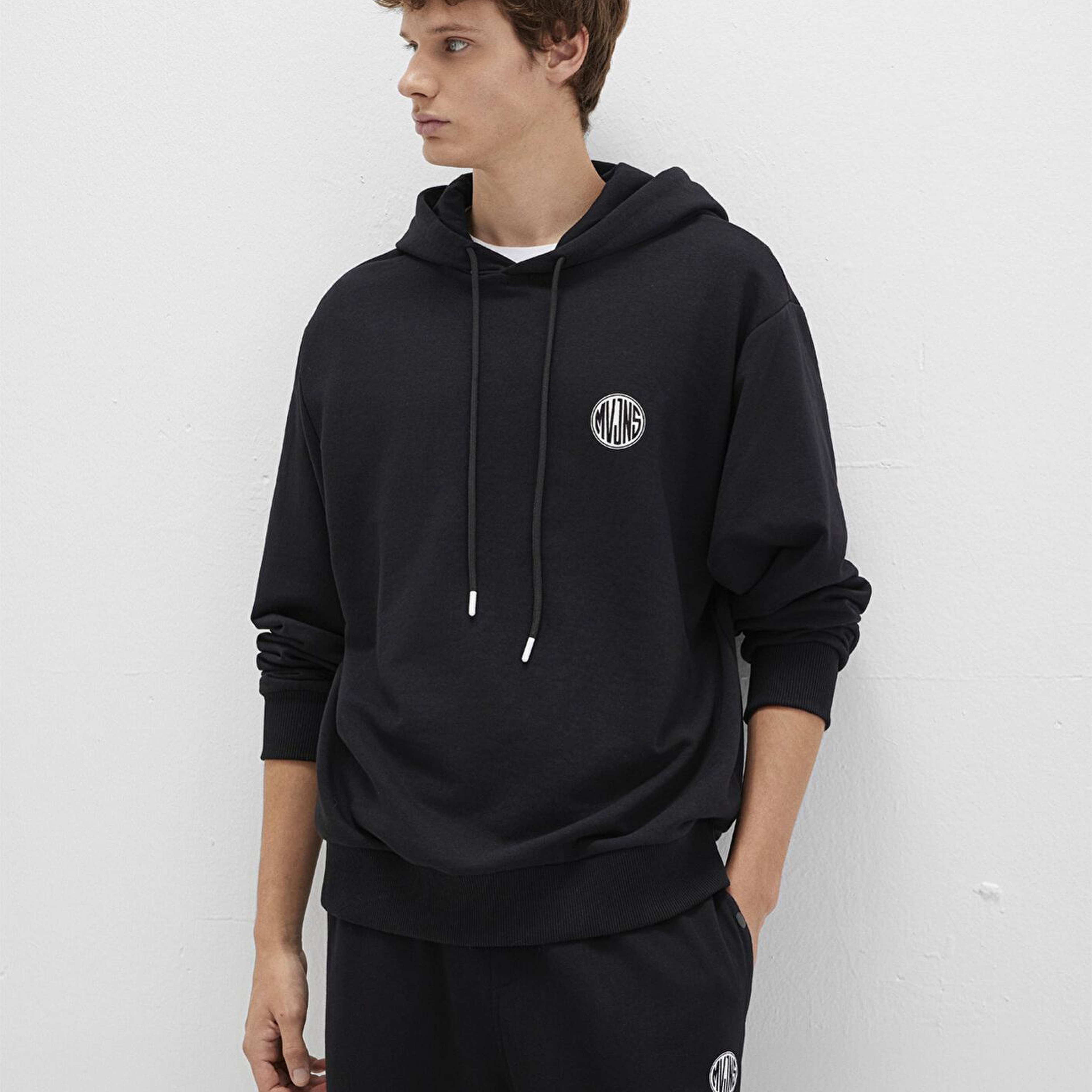 Mavi MVJNS Logo Baskılı Kapüşonlu Siyah Sweatshirt 0611786-900