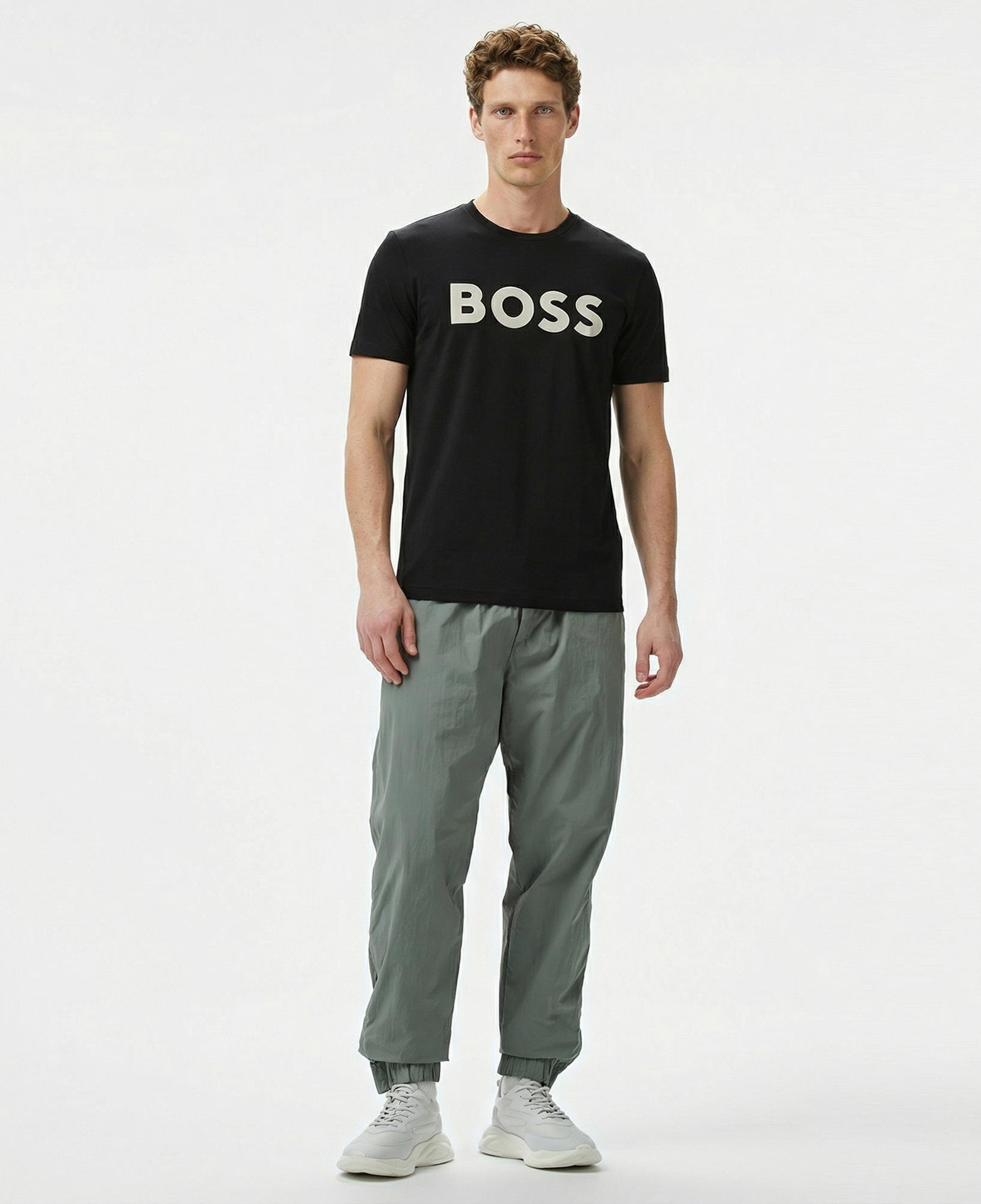 Boss Thinking Erkek Siyah T-Shirt