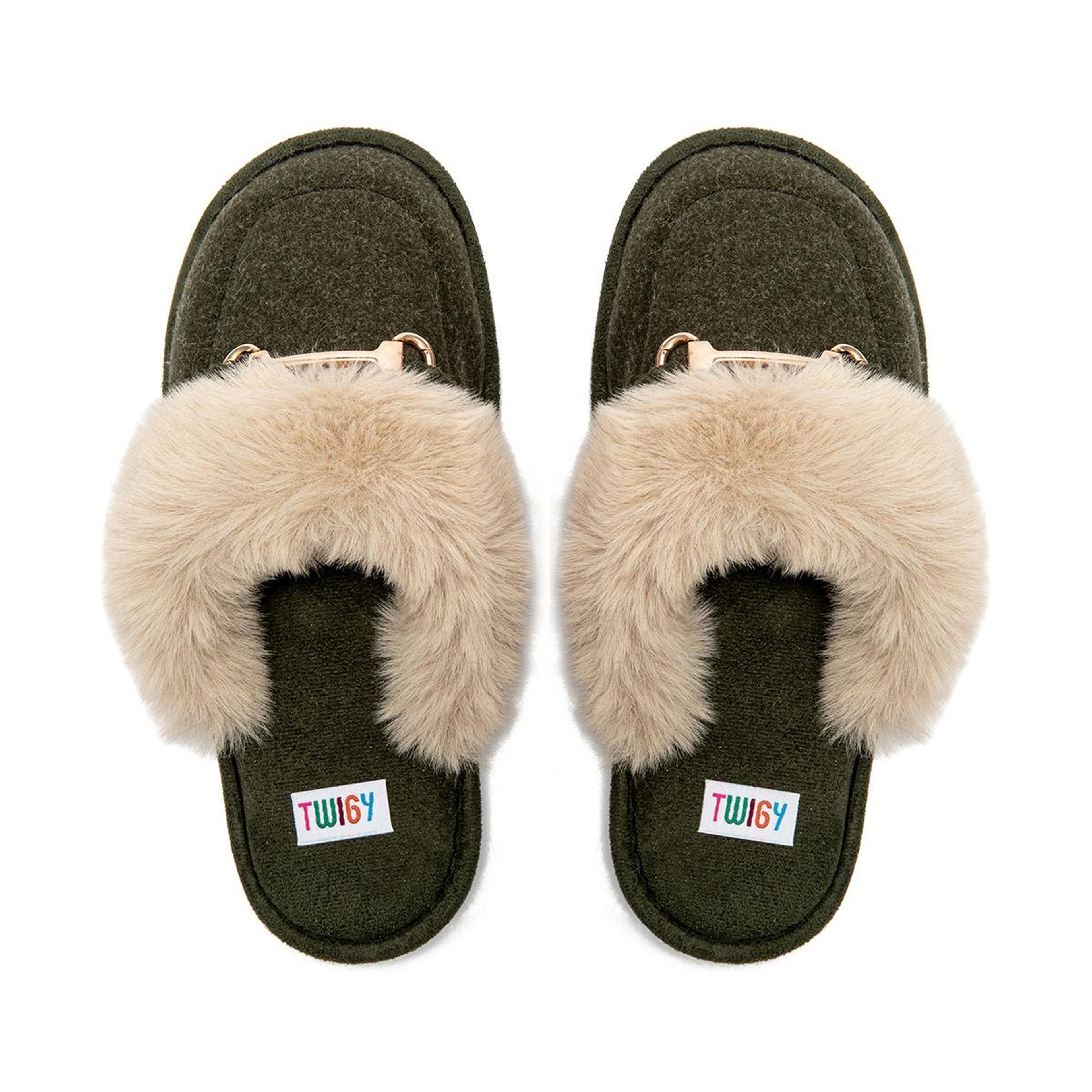 Ania Kadın Tokalı Ev Terliği Yeşil 36/41