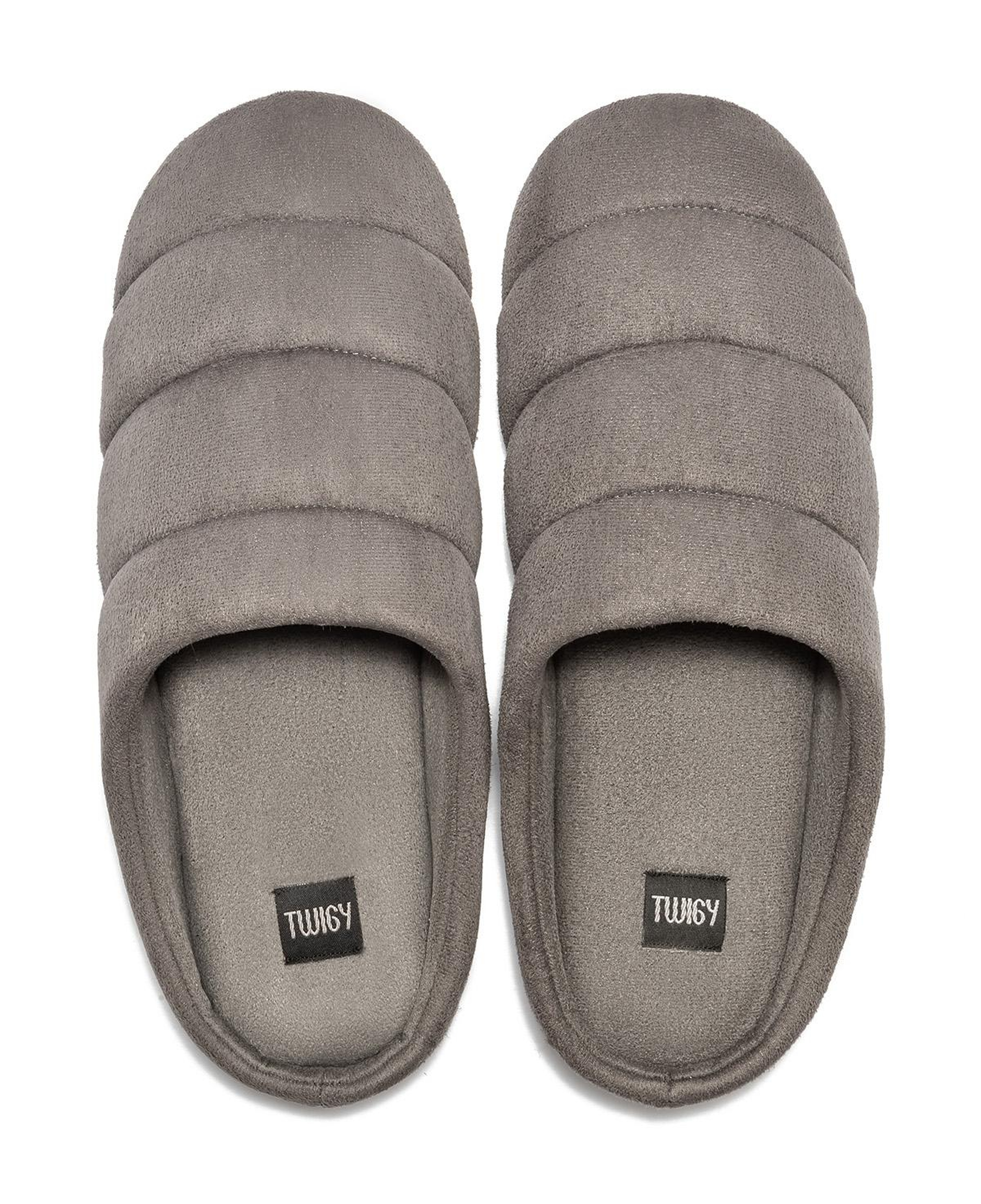 Adamo Erkek Ev Terliği Sessiz Taban Füme 41/46