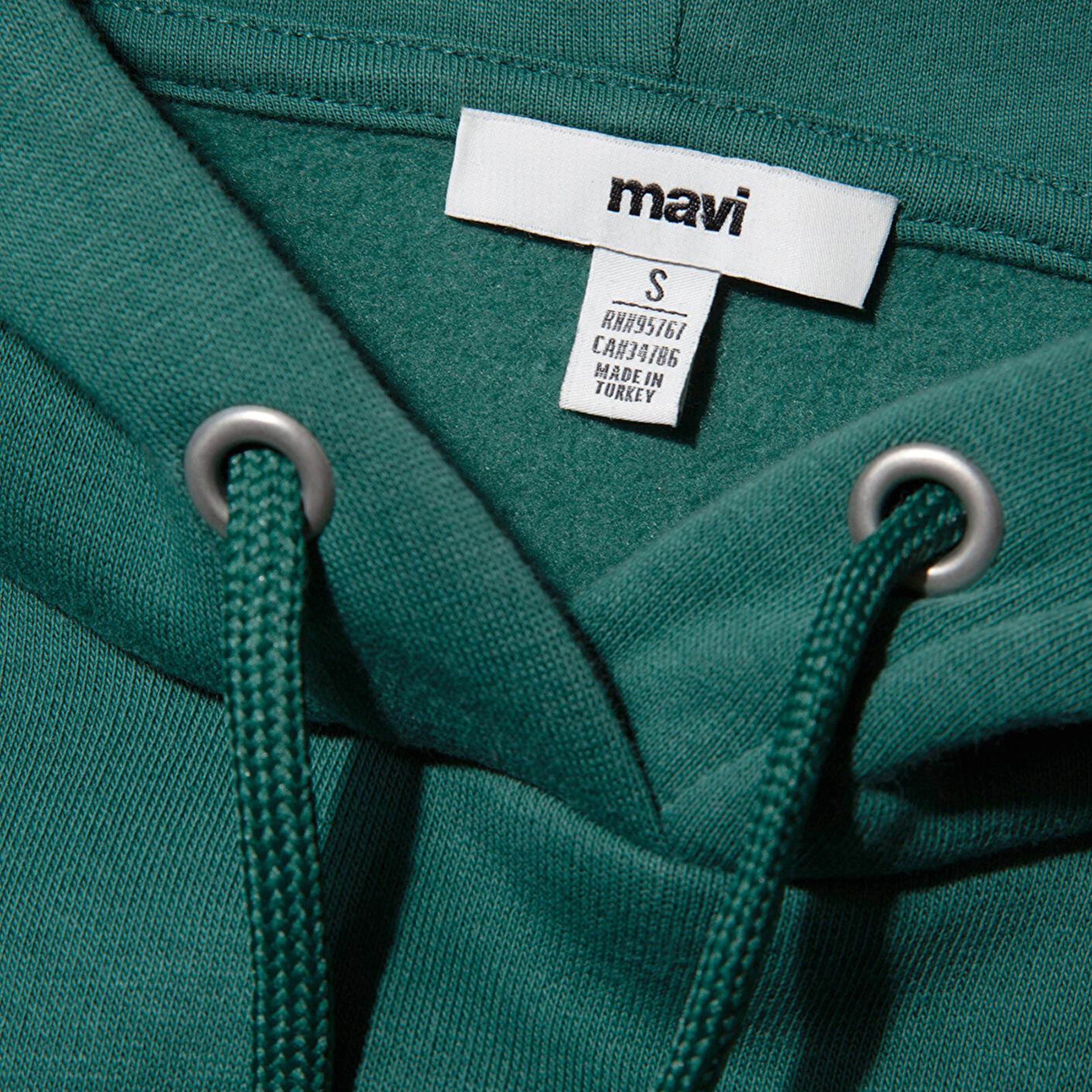 Mavi Mavi Logo Baskılı Kapüşonlu Yeşil Sweatshirt 168334-71874