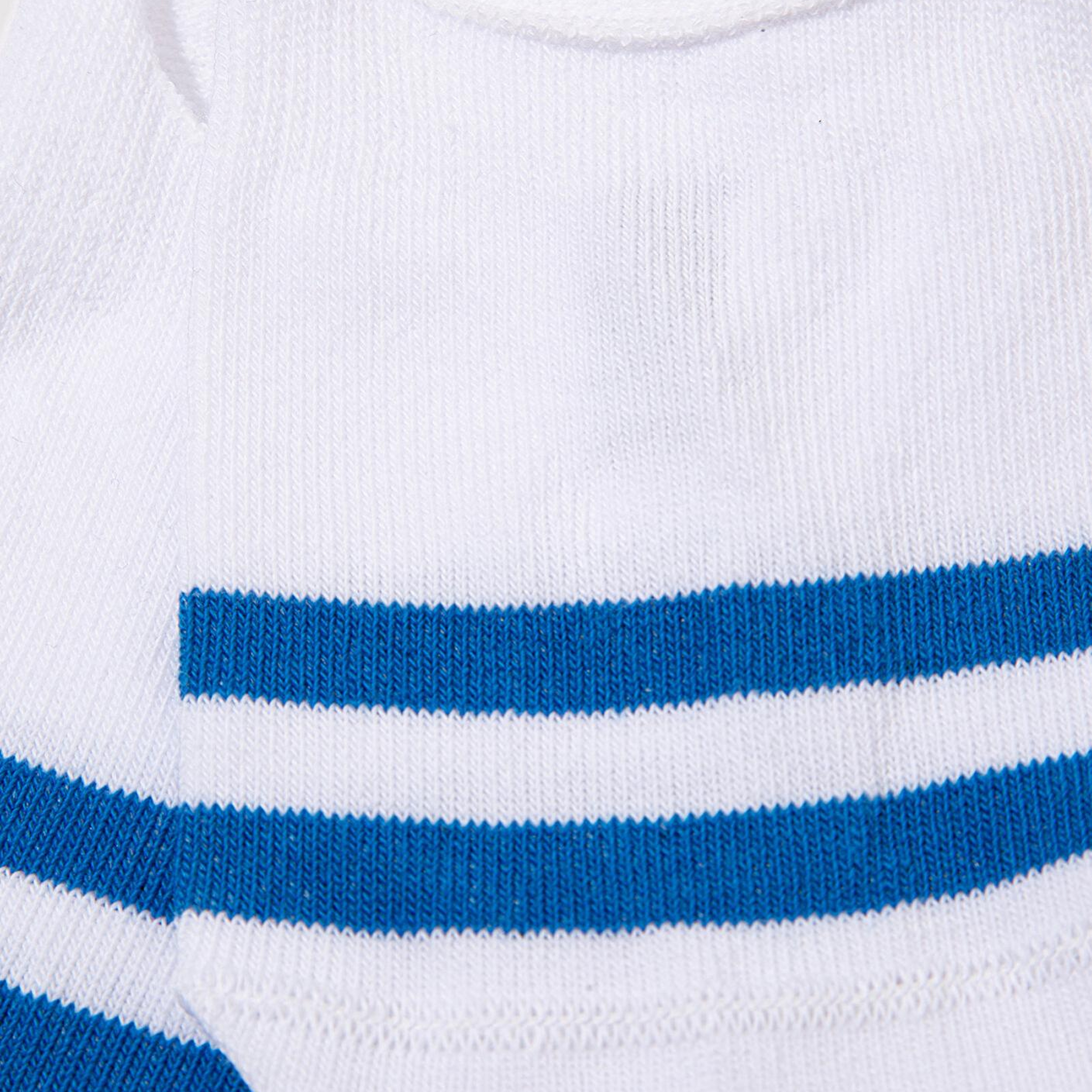 Mavi Çizgi Detaylı Beyaz Babet Çorap 0911124-620