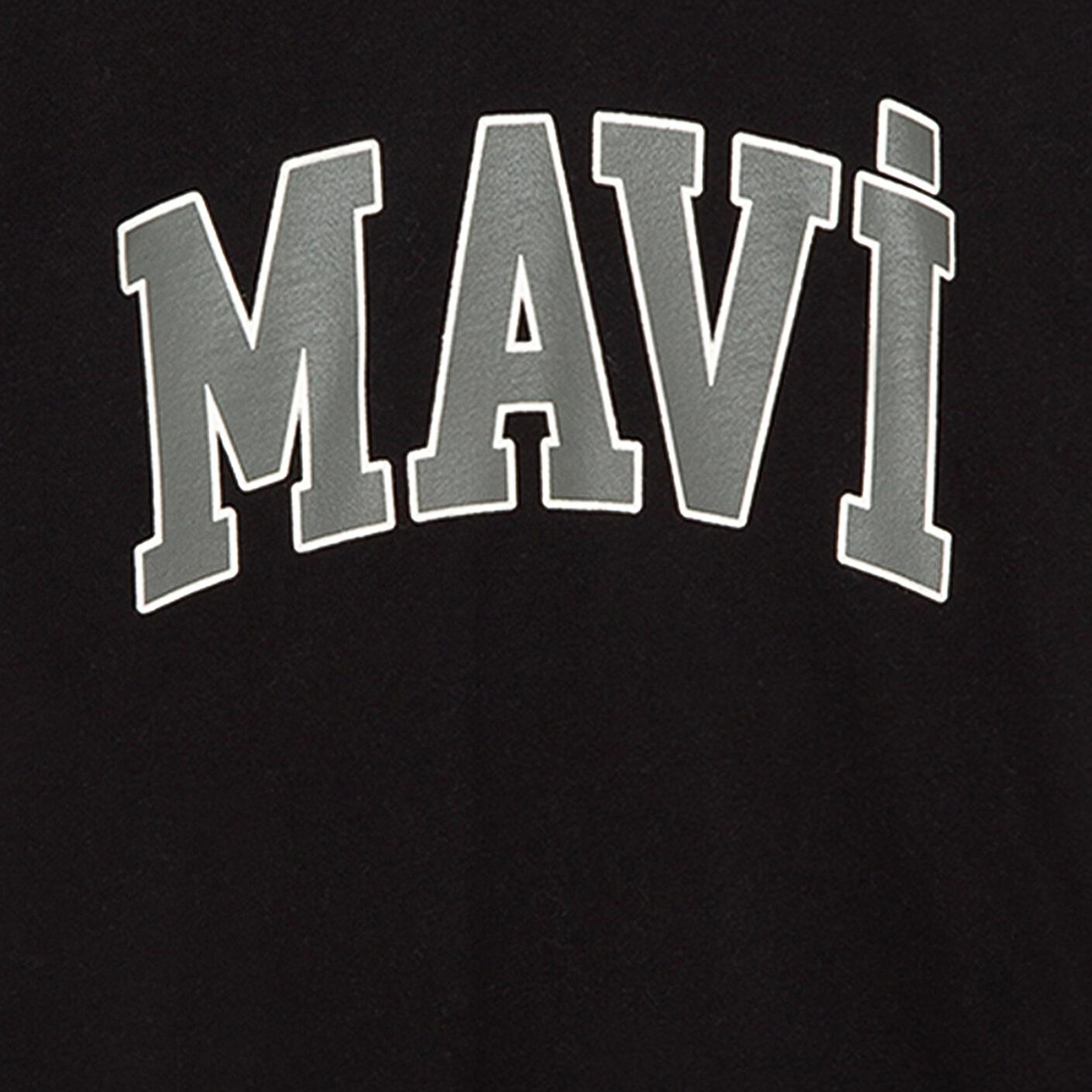 Mavi Mavi Logo Baskılı Siyah Tişört Regular Fit / Normal Kesim 6610030-900