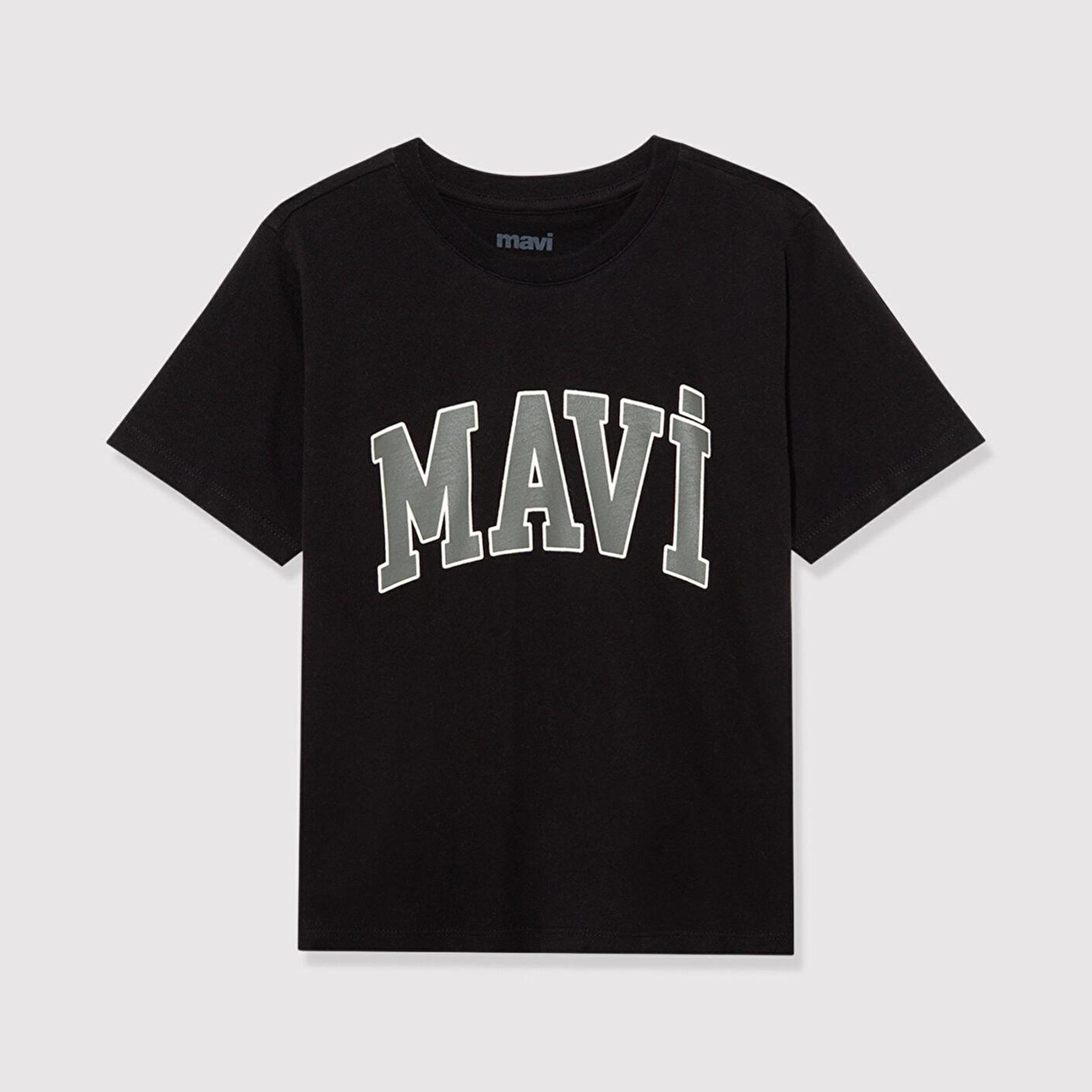 Mavi Mavi Logo Baskılı Siyah Tişört Regular Fit / Normal Kesim 6610030-900