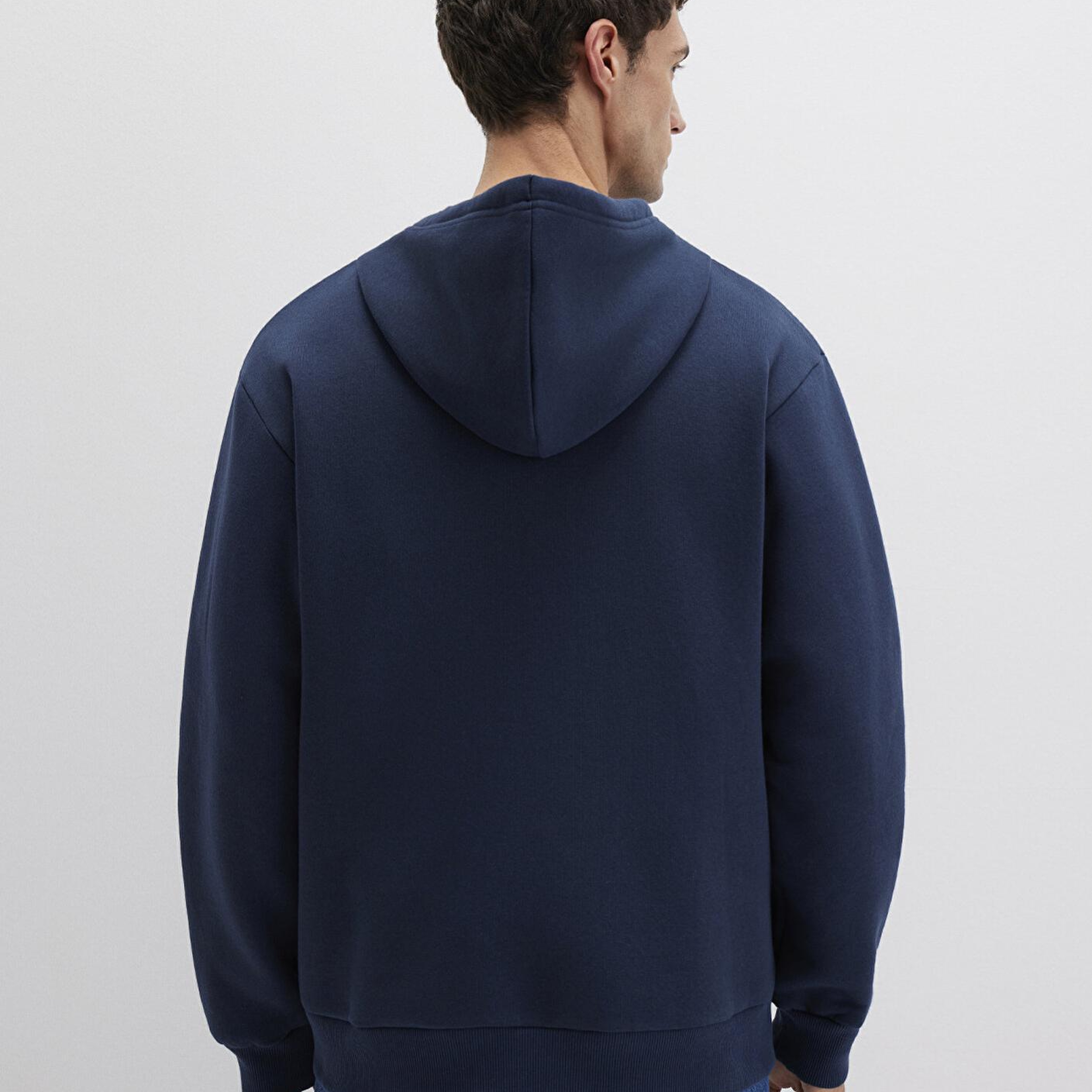 Mavi Mavi Logo Baskılı Fermuarlı Lacivert Sweatshirt 0611715-70490