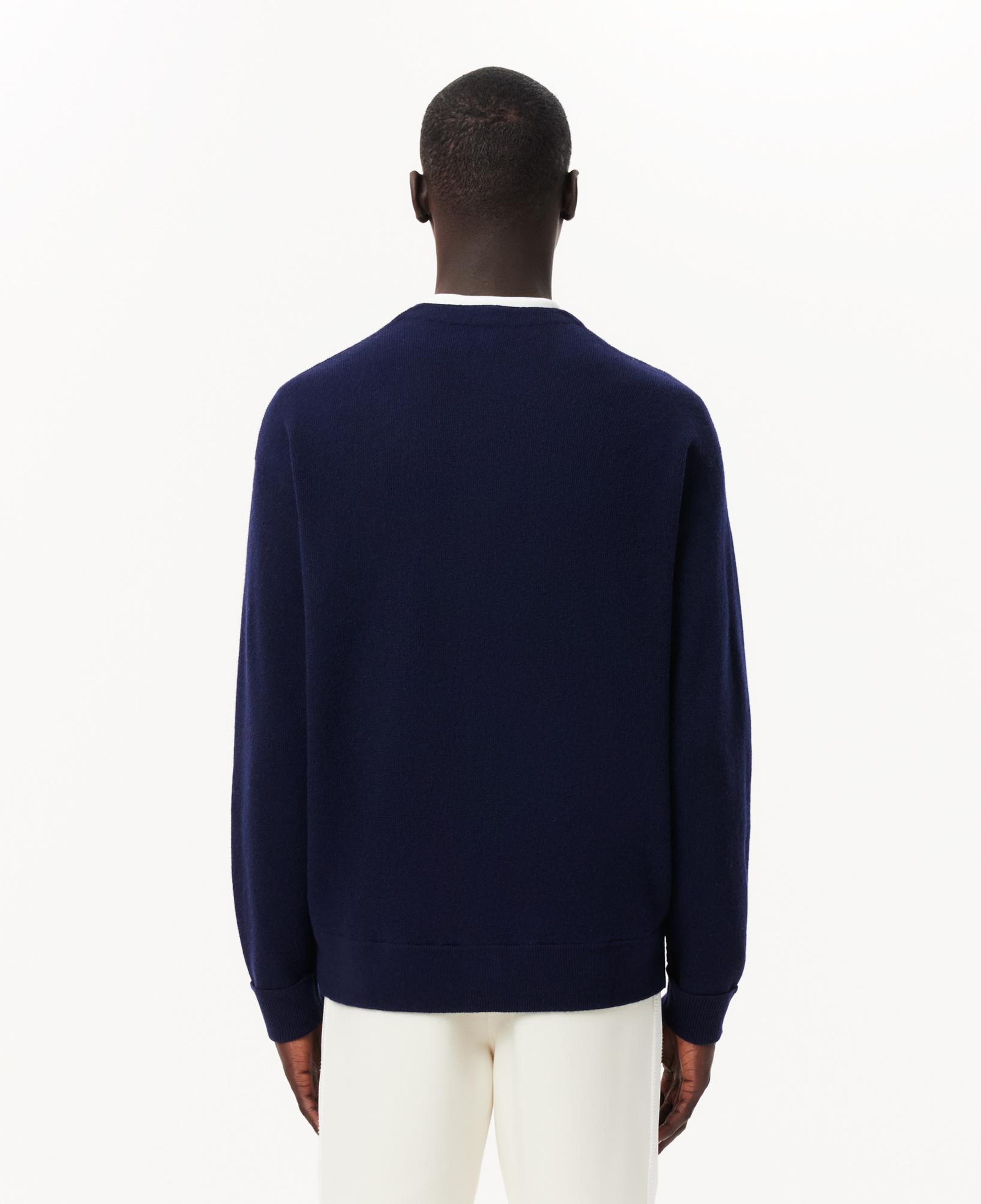 Lacoste Erkek Relaxed Fit V Yaka Lacivert Hırka