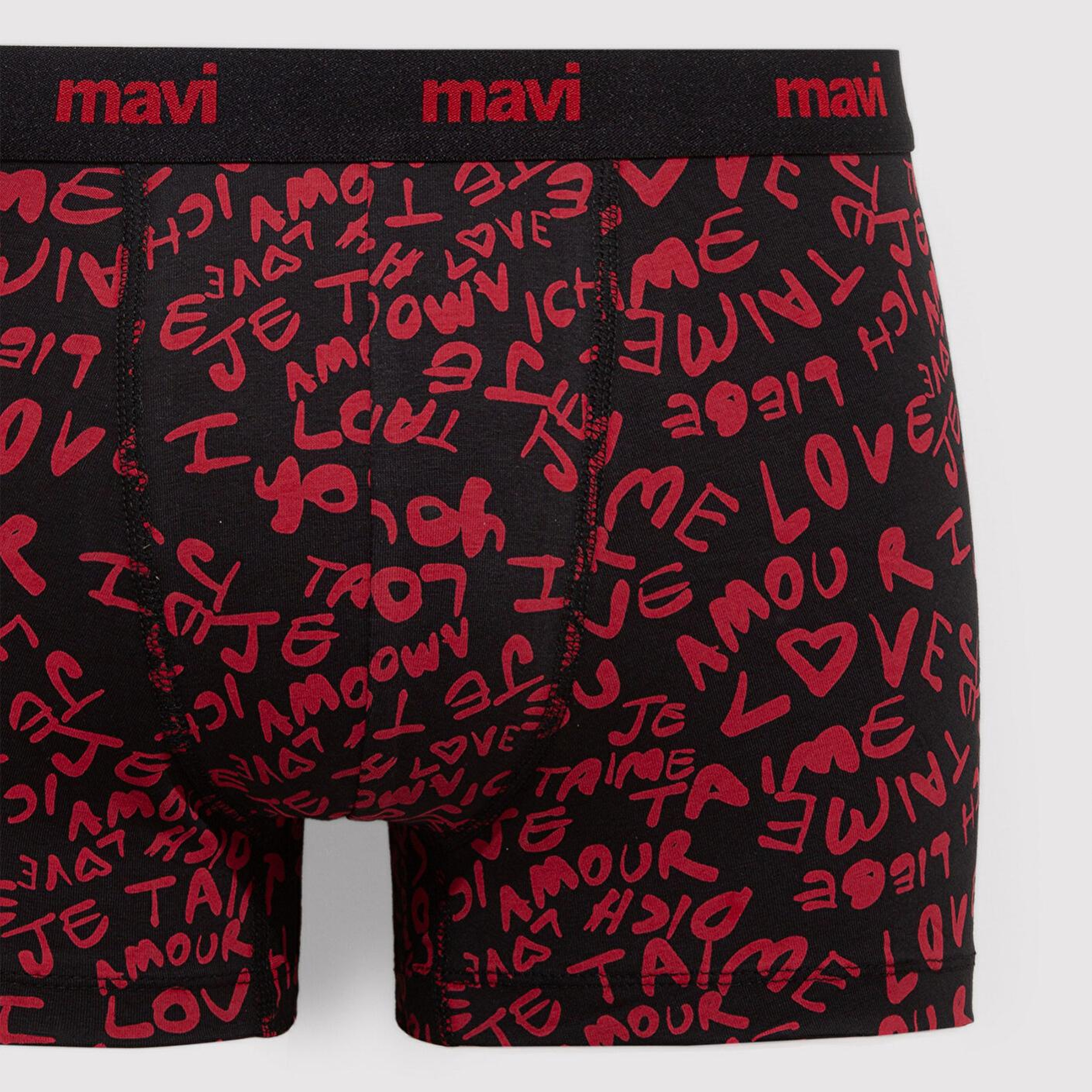 Mavi Baskılı Kırmızı Boxer 0910948-900