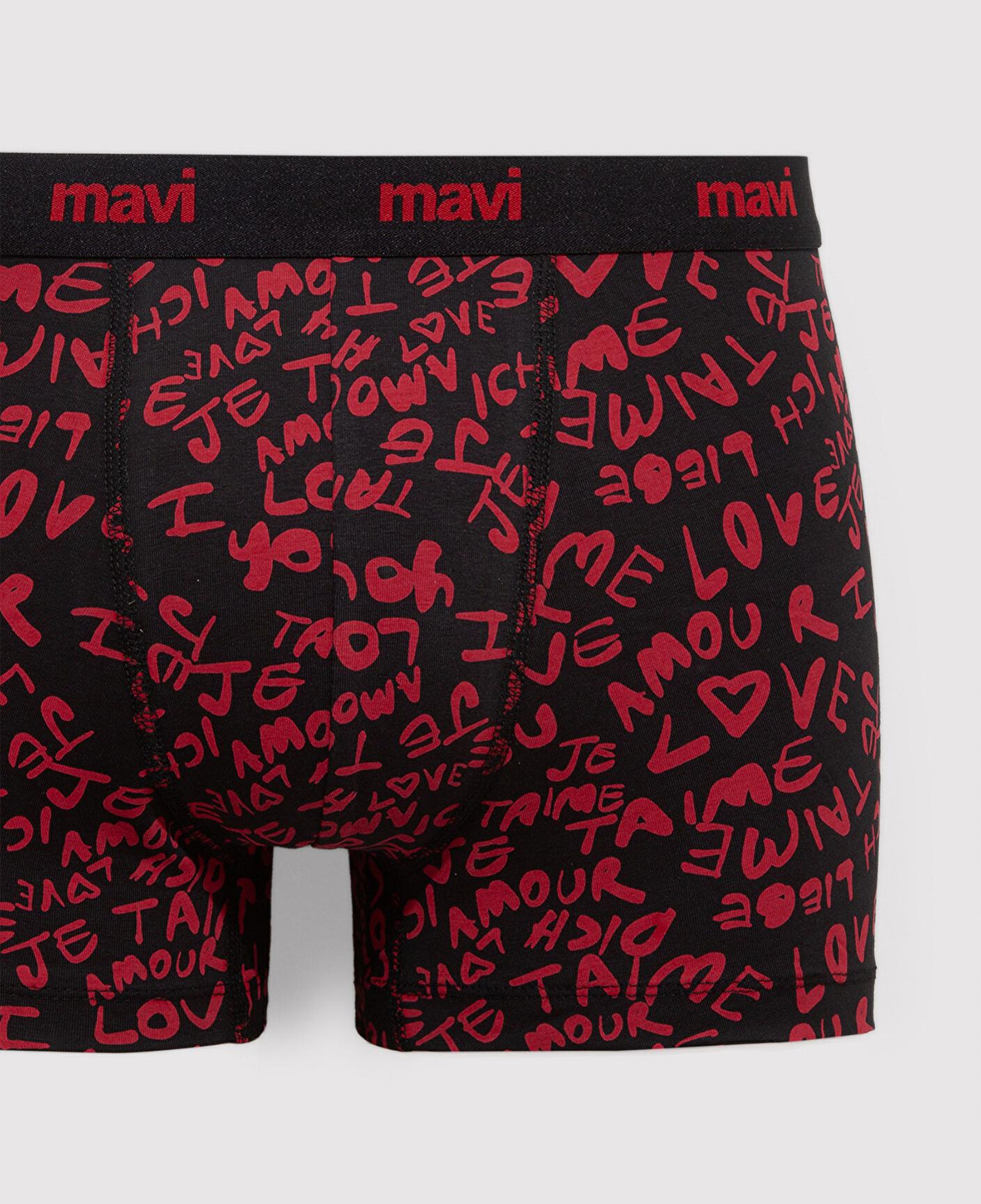 Mavi Baskılı Kırmızı Boxer 0910948-900