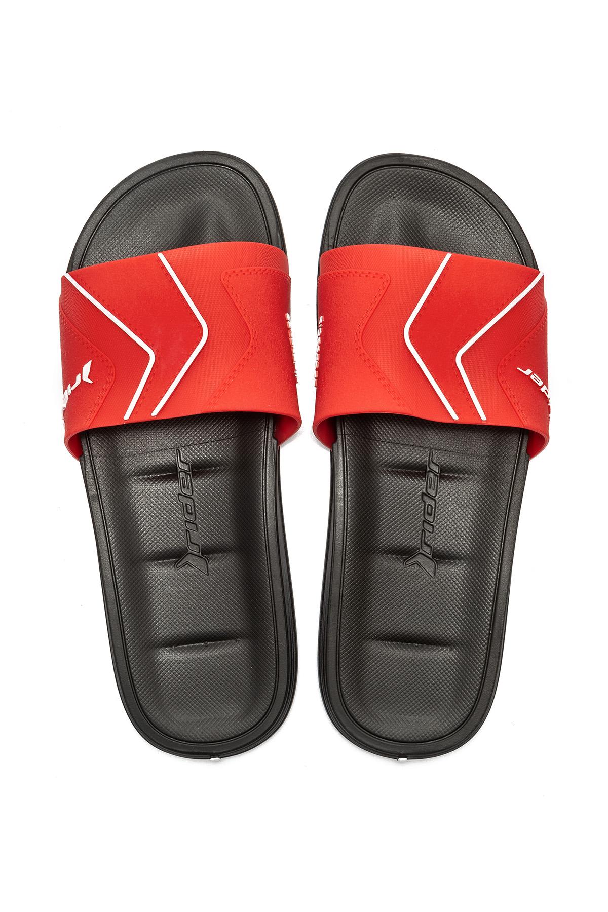 Free Slide Erkek Terlik Siyah- Kırmızı 39/46