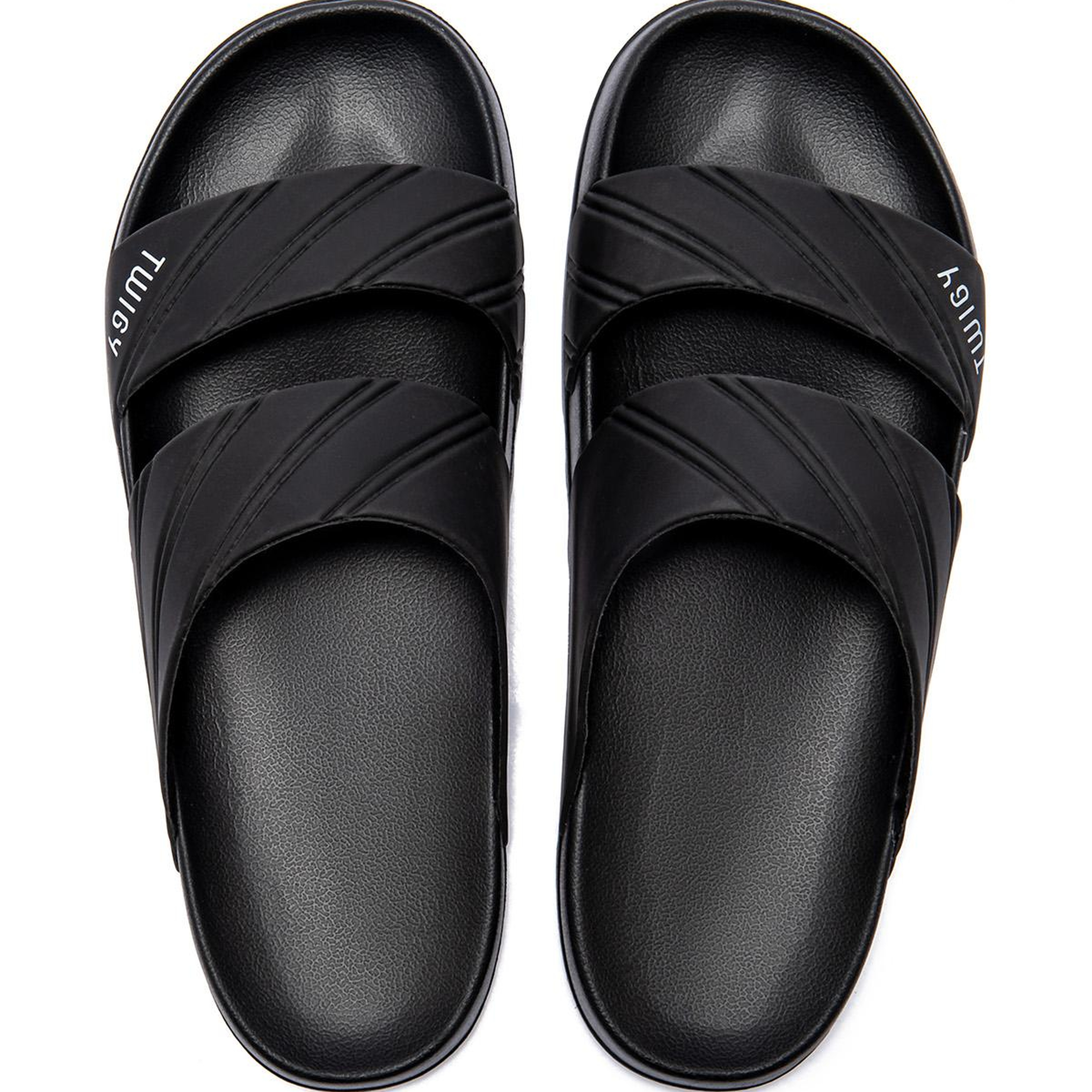 Kevin Çizgili Erkek Terlik Siyah 40/45