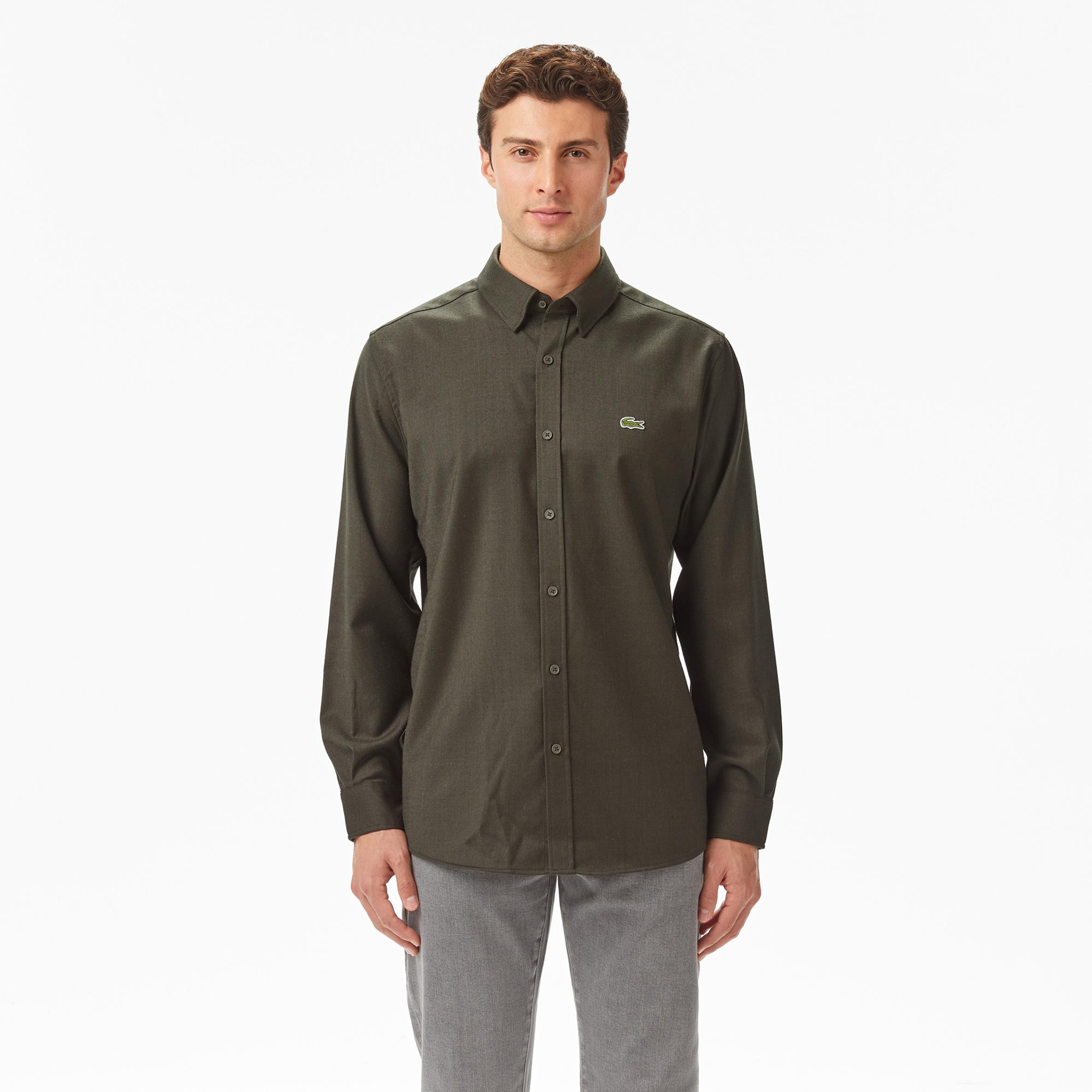 Lacoste Erkek Regular Fit Koyu Yeşil Gömlek