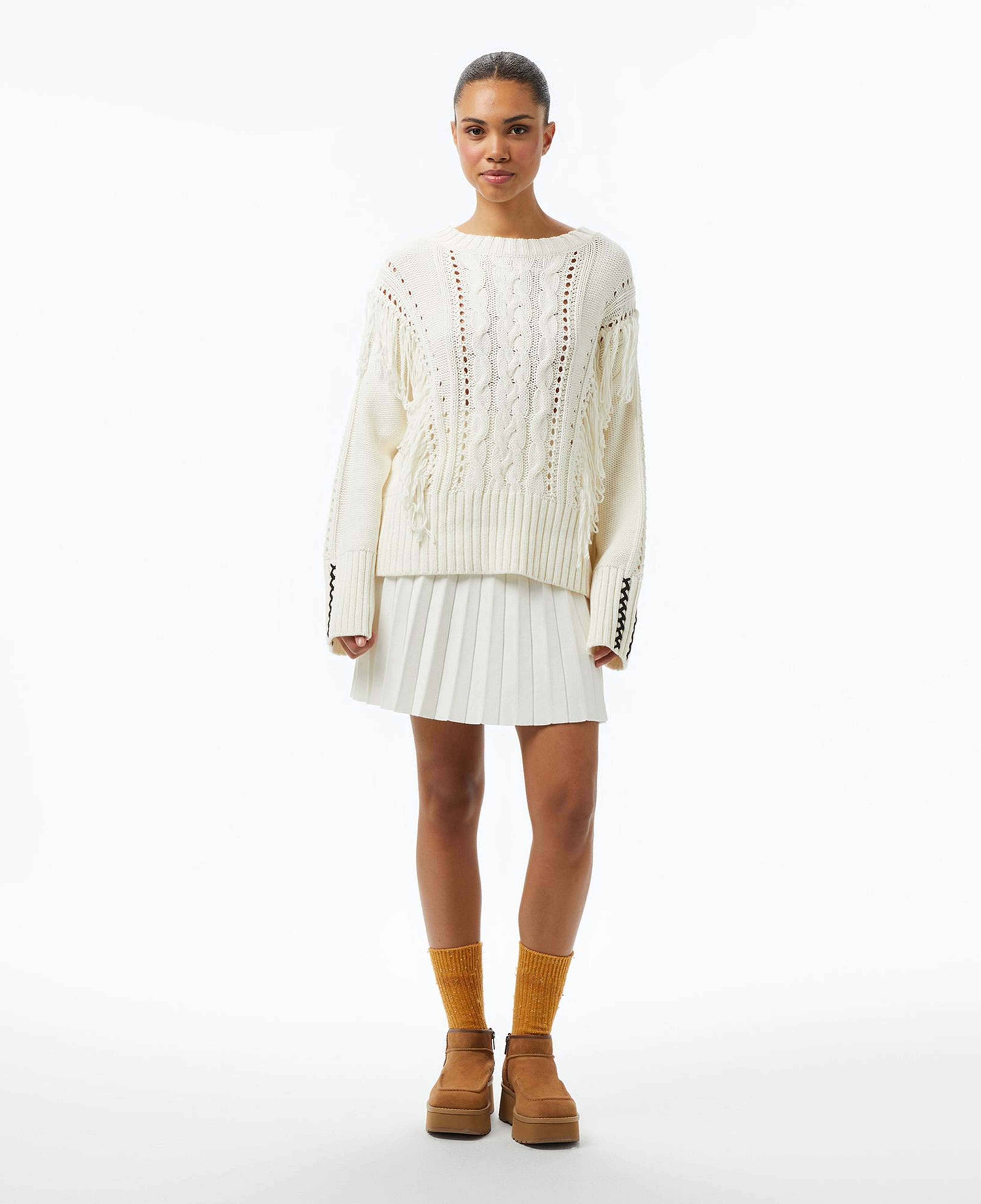 Boss Fitto Kadın Beyaz Triko