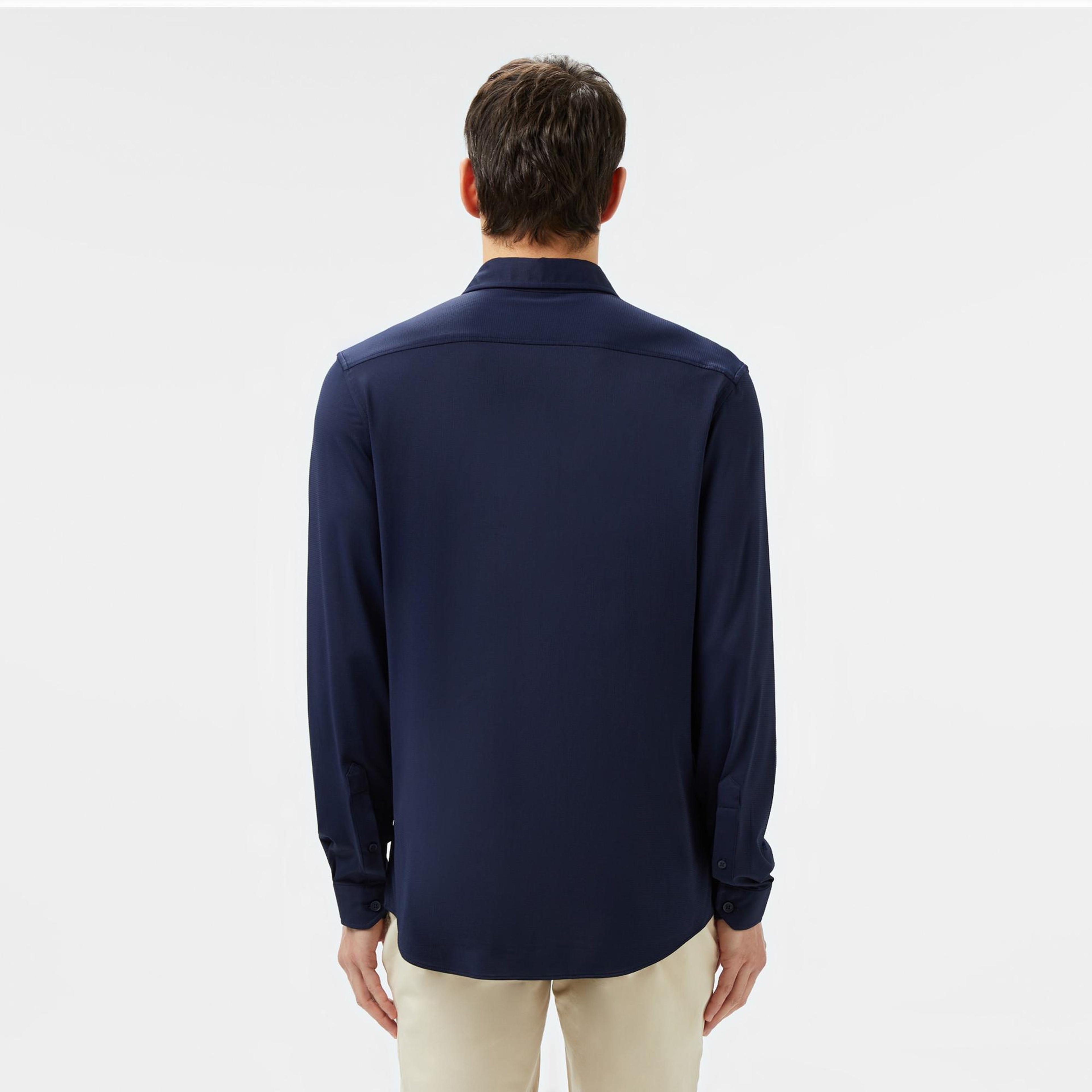 Lacoste Erkek Slim Fit Lacivert Gömlek