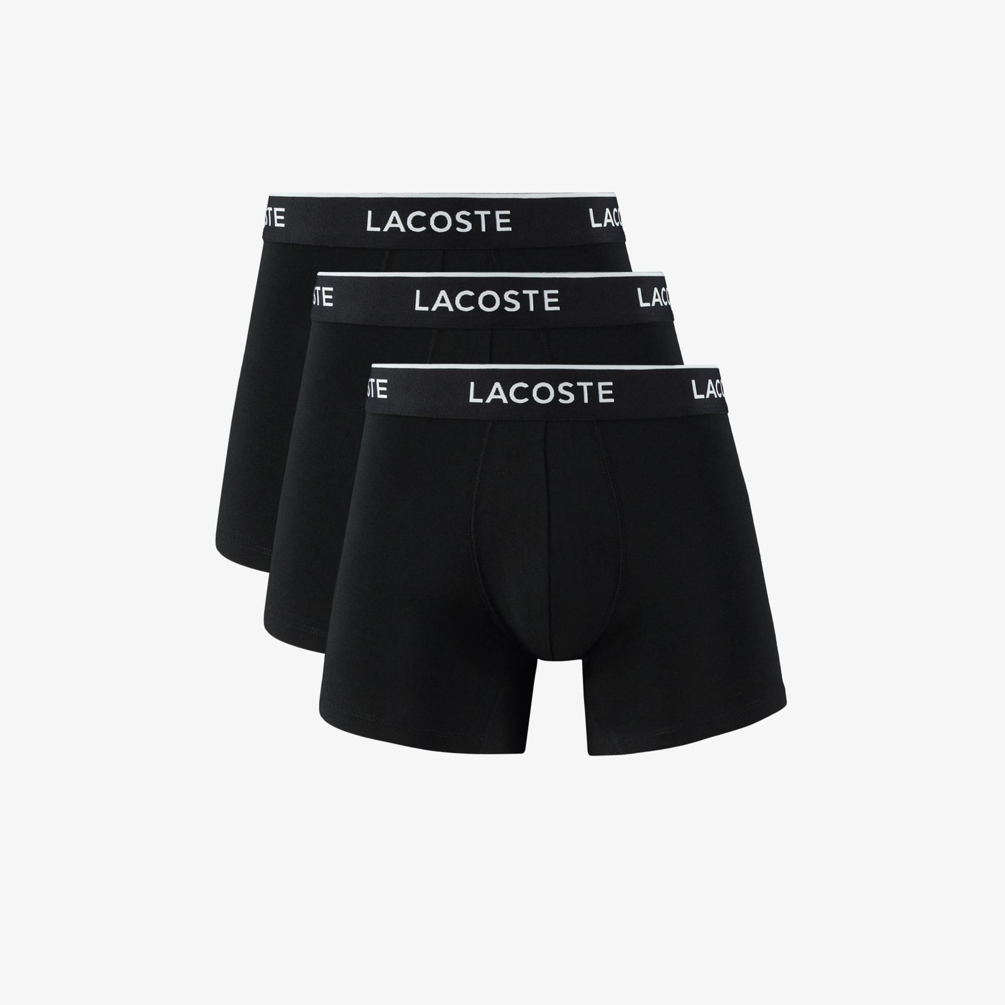 Lacoste Erkek 3'lü Siyah Boxer