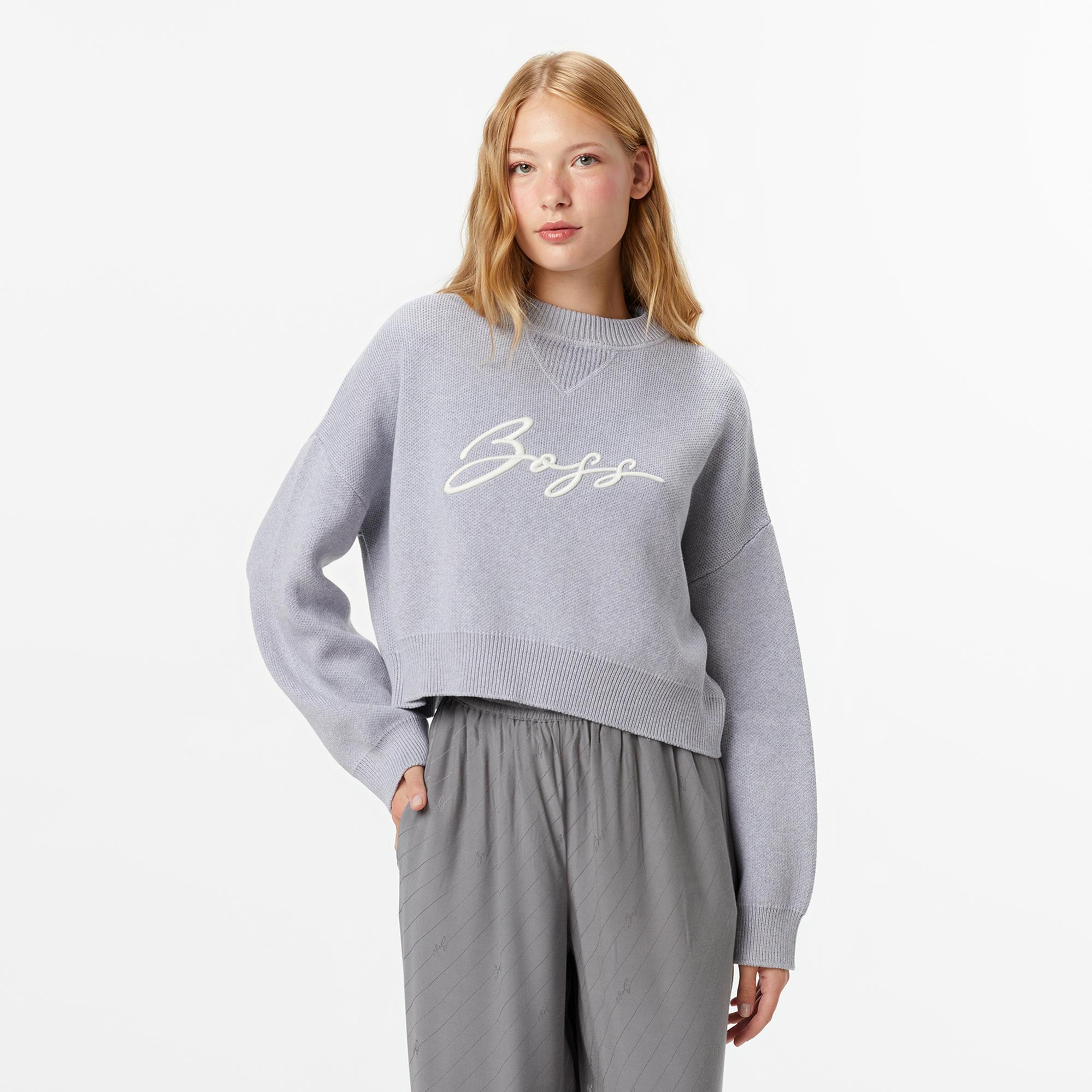 Boss Finevra Kadın Gümüş Triko