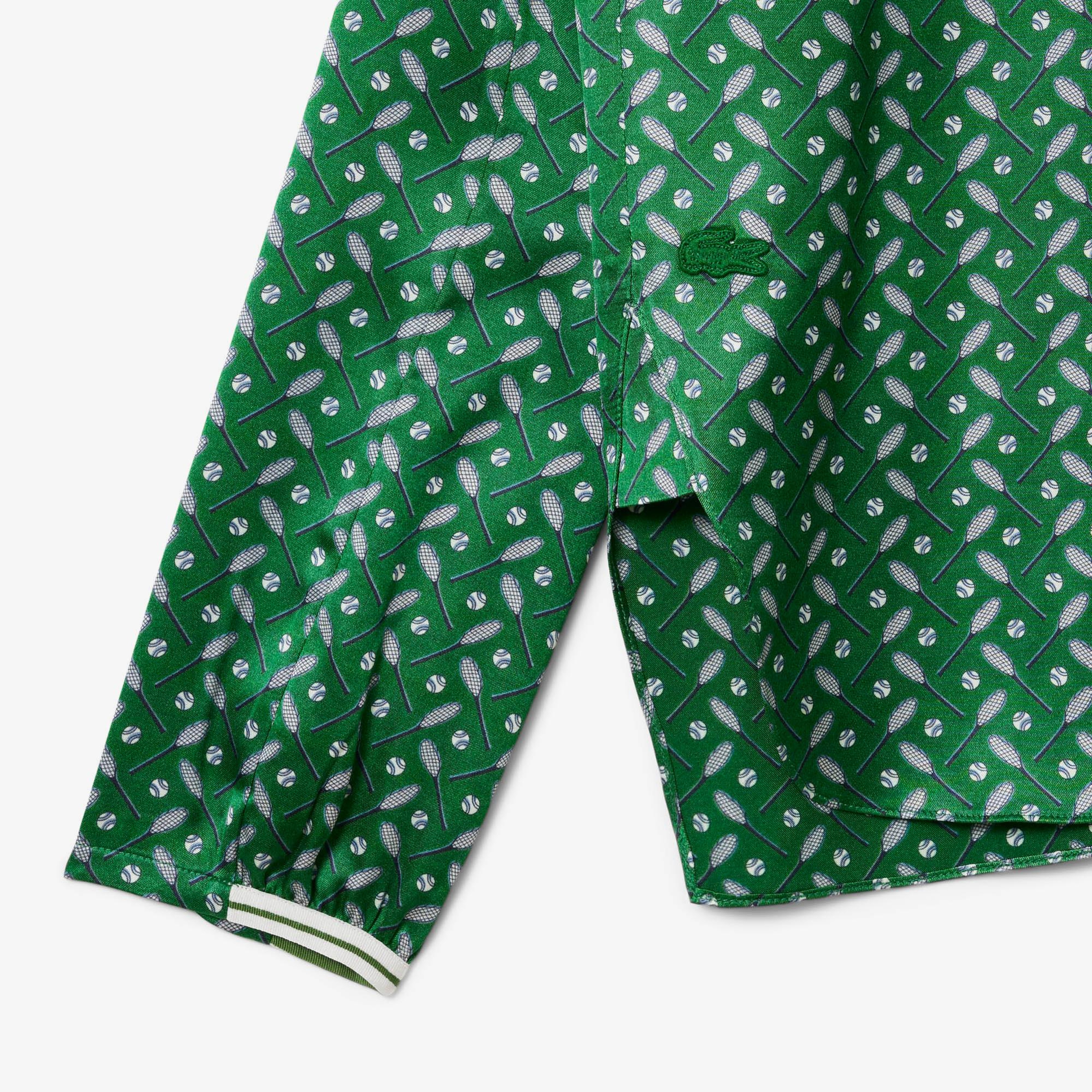 Lacoste Runway Kadın Desenli Yeşil Bluz