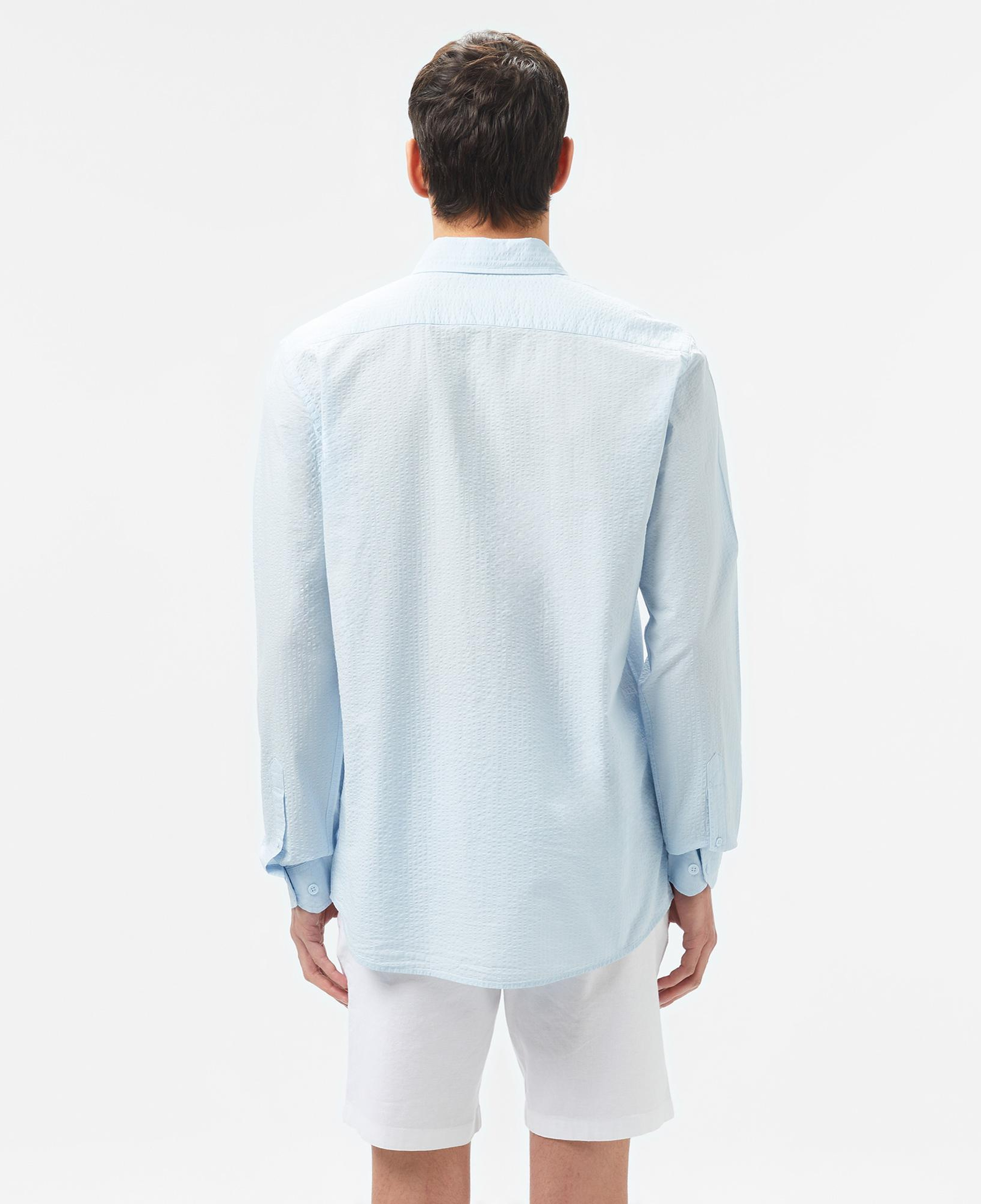 Lacoste Erkek Slim Fit Düğmeli Yaka Açık Mavi Gömlek