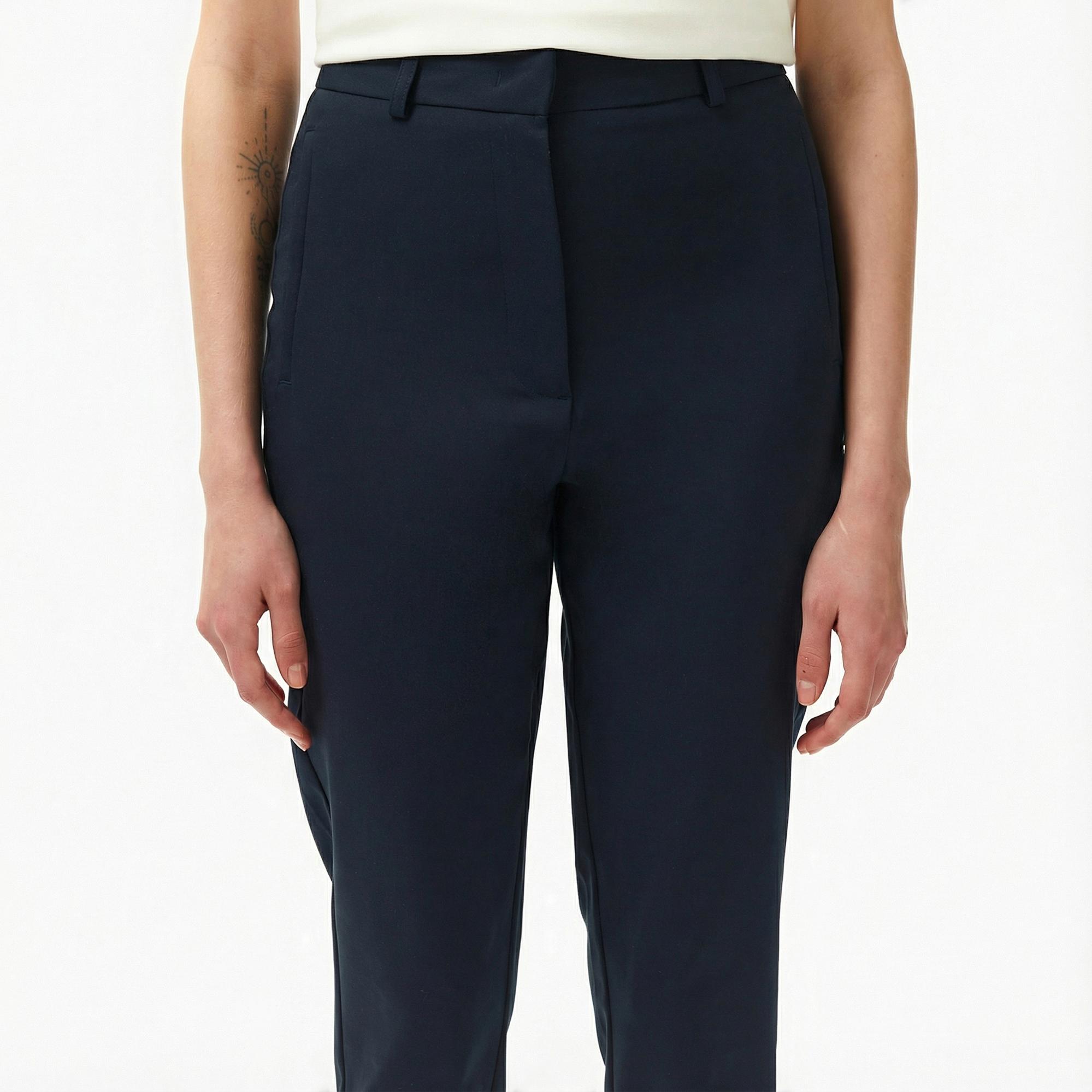 Lacoste Kadın Regular Fit Lacivert Pantolon