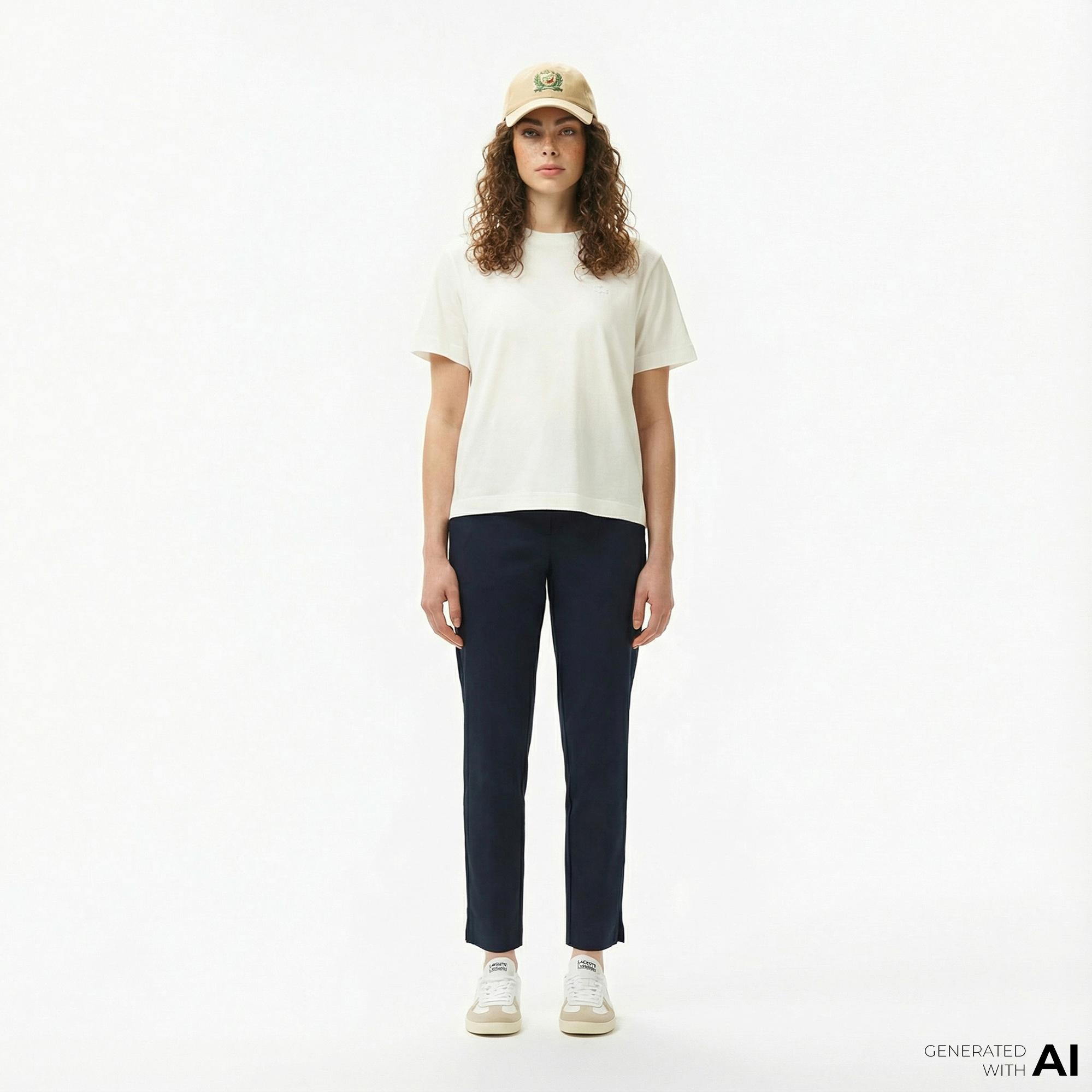 Lacoste Kadın Regular Fit Lacivert Pantolon