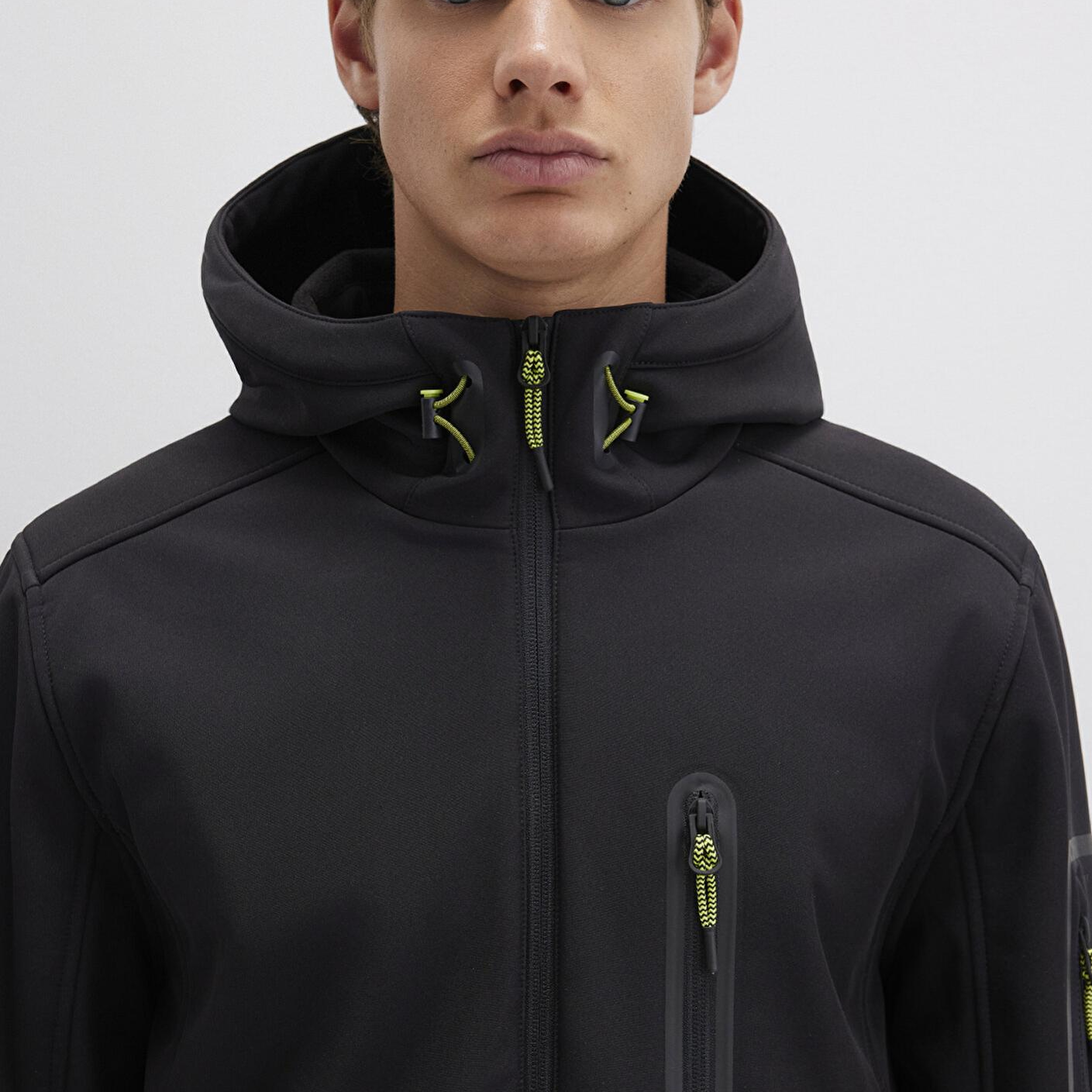 Mavi Su İtici Kapüşonlu Siyah Scuba Ceket Slim Fit / Dar Kesim 0110264-900