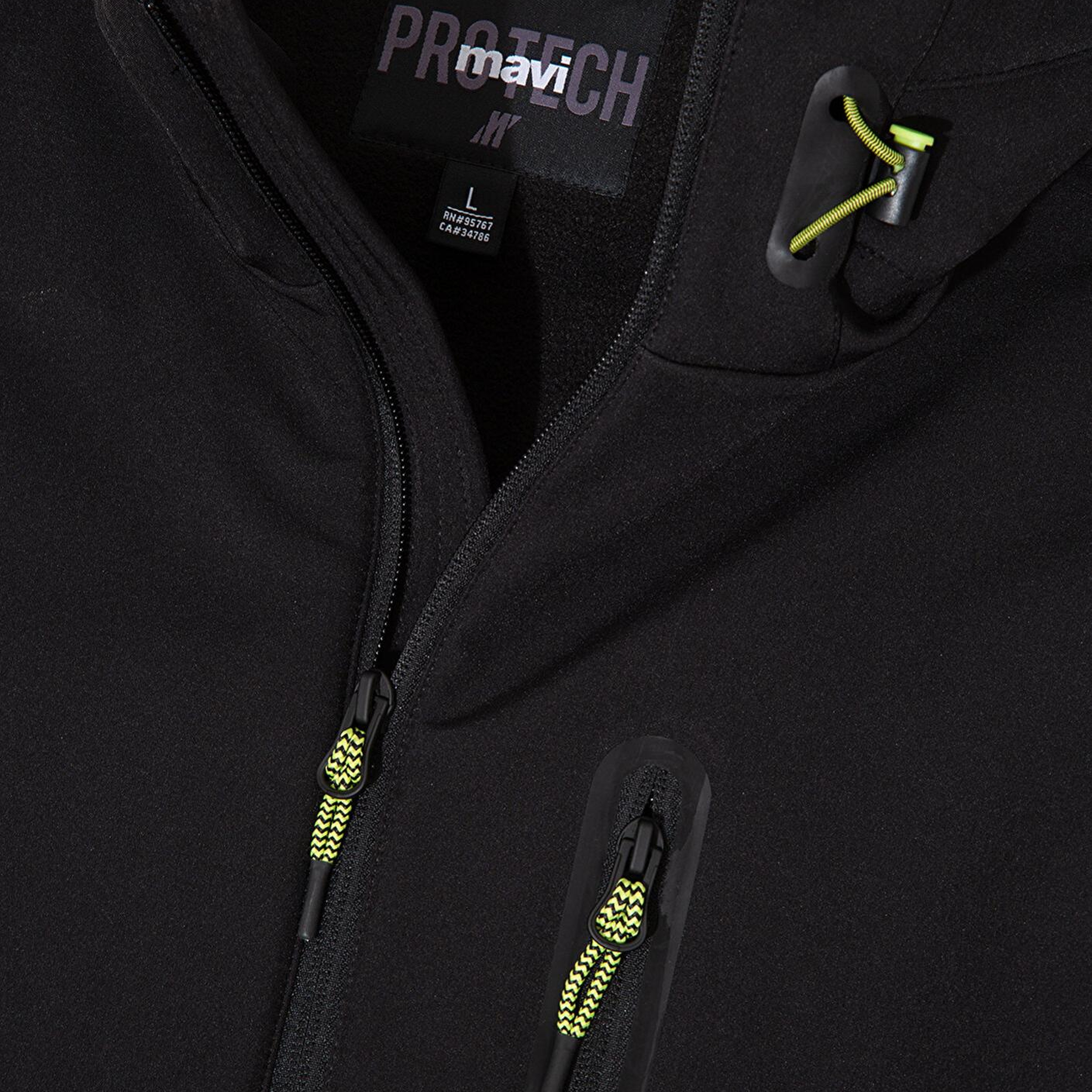 Mavi Su İtici Kapüşonlu Siyah Scuba Ceket Slim Fit / Dar Kesim 0110264-900