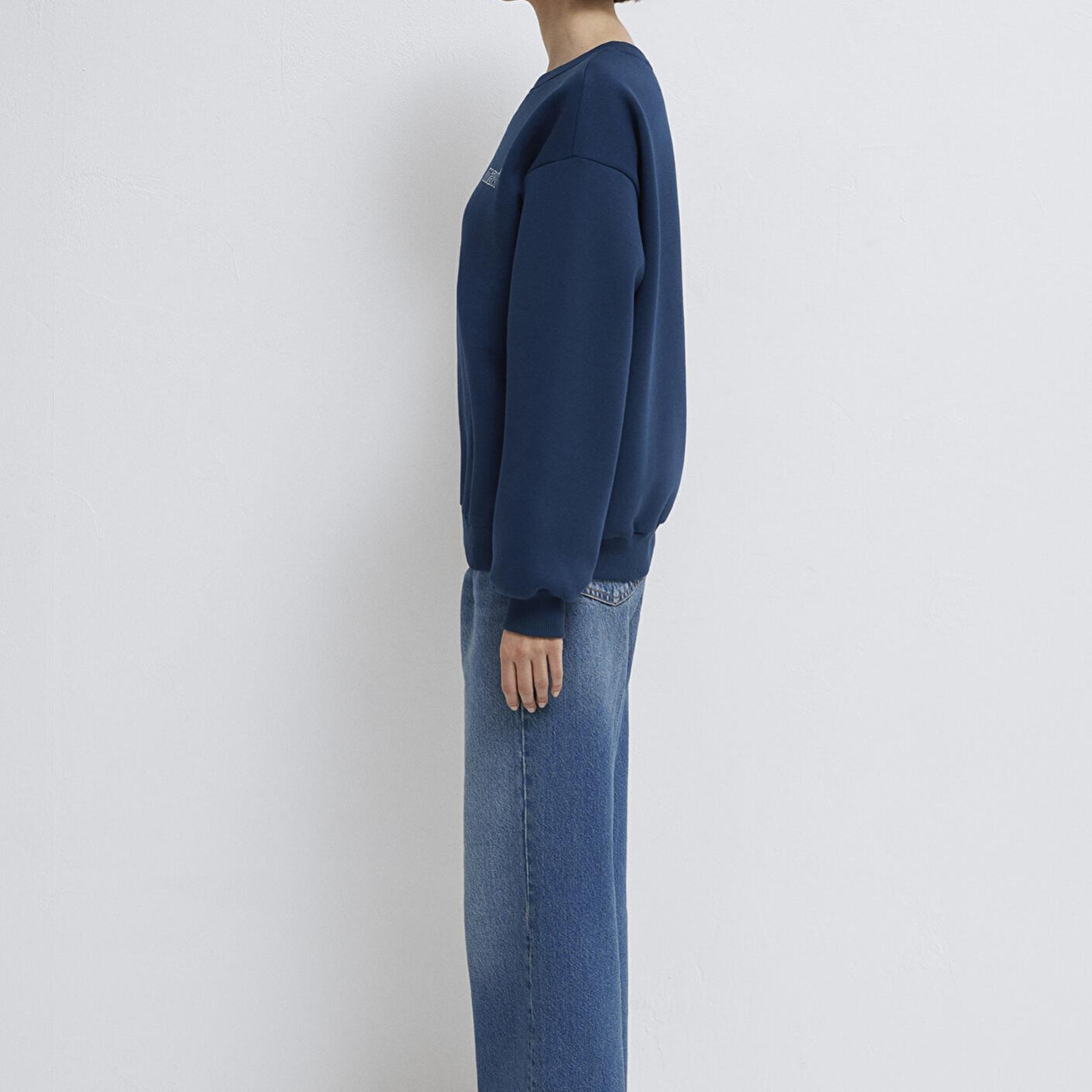 Mavi Mavi Logo Baskılı Lacivert Sweatshirt 1611656-82454